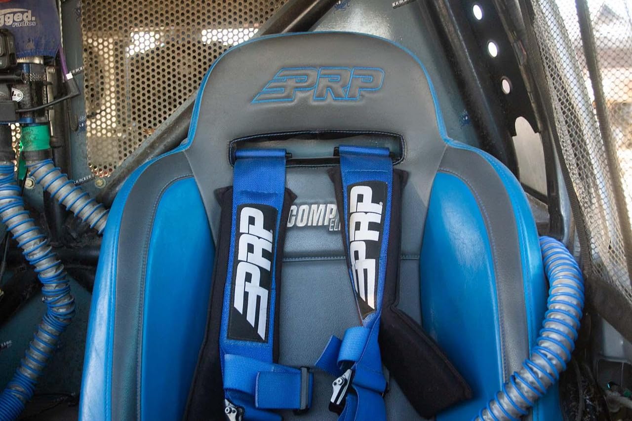 PRP SB5.3B 5-Point Racing Harness with 3-Inch Wide Blue Safety Belts - Ideal for Off-Road Vehicles, Rally Cars & Motorsports Safety Gear