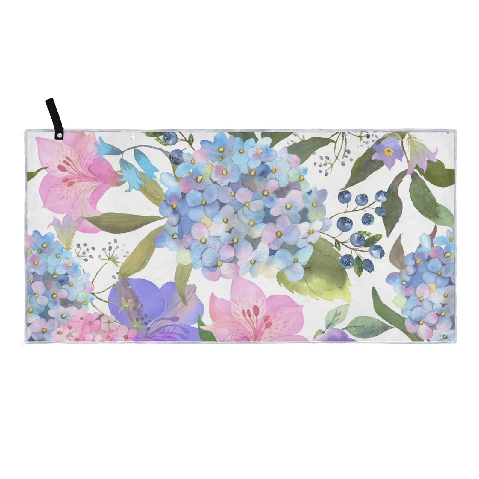 **Tarity Pink and Blue Hydrangea Beach Towel - 63