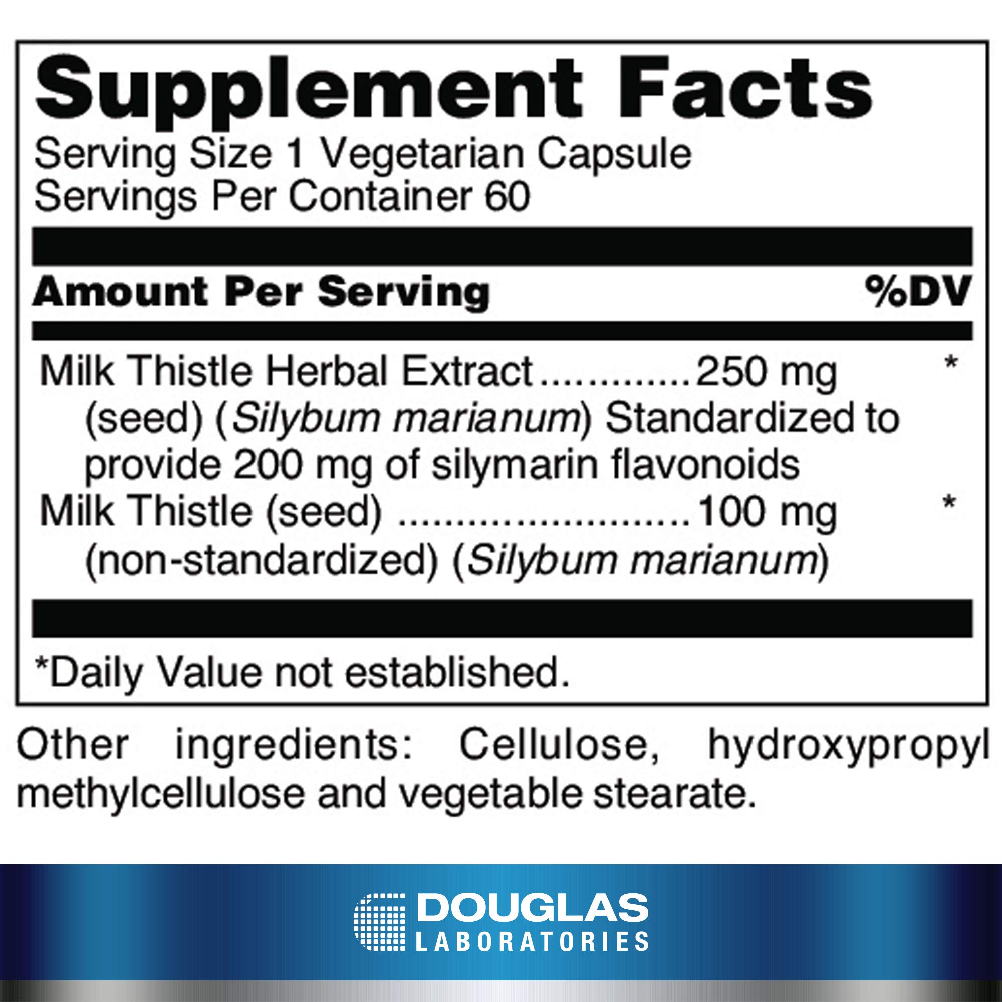 Douglas Laboratories Milk Thistle Max-V | Standardized 80% Silymarin Extract for Liver Detox & Support | 60 Vegetarian Capsules | Supports Healthy Liver Function, Antioxidant Protection & Digestive Health | Ideal for Daily Wellness, Post-Alcohol Recovery & Heavy Metal Detoxification