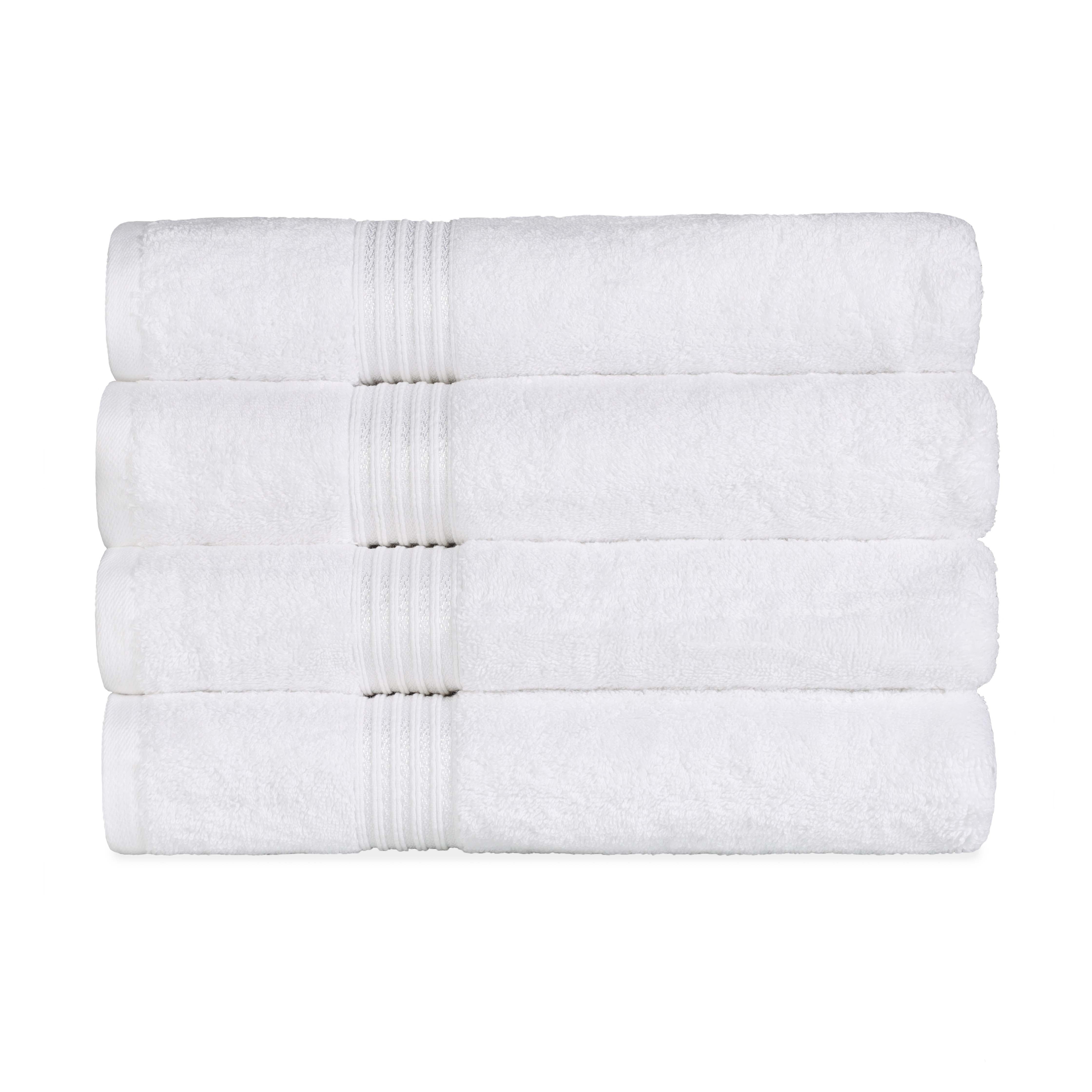 Premium Egyptian Cotton Bath Towel Set of 4 - Ultra Soft & Highly Absorbent Luxury Towels for Spa, Bathroom & Beach Use