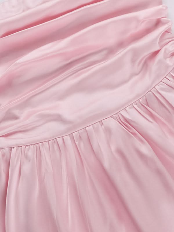 Elegant One Shoulder A-Line Mini Dress for Women - Sexy & Chic Party Cocktail Dress for Night Out, Date Night, Club Wear
