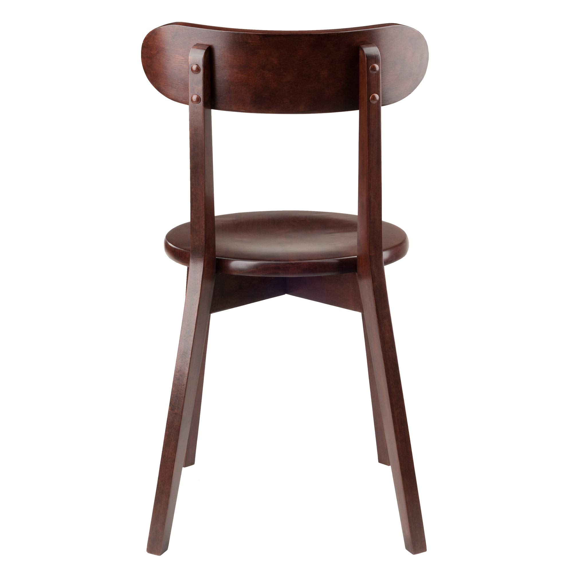 Winsome Wood Pauline 5-Piece Dining Table Set with 4 Chairs - Walnut Finish for Kitchen, Breakfast Nook or Small Space Dining