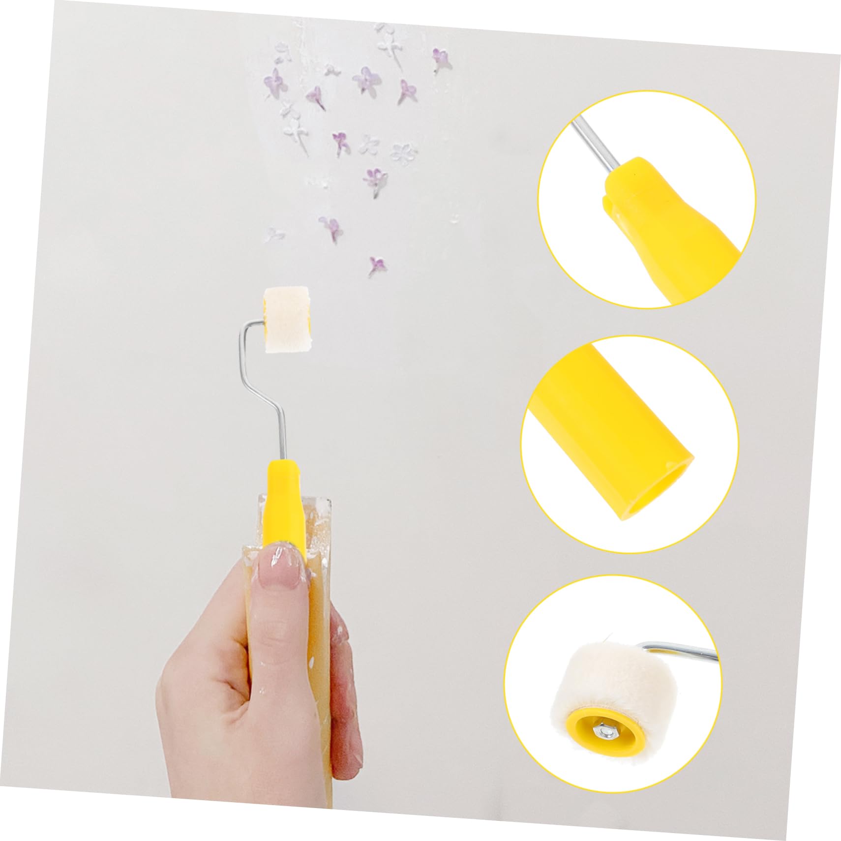OSALADI 1 Set Paint Roller Covers, Roller Frames & Wall Brushes - Professional Painting Tools Kit for Home DIY, Wall Repair & Small Paint Projects