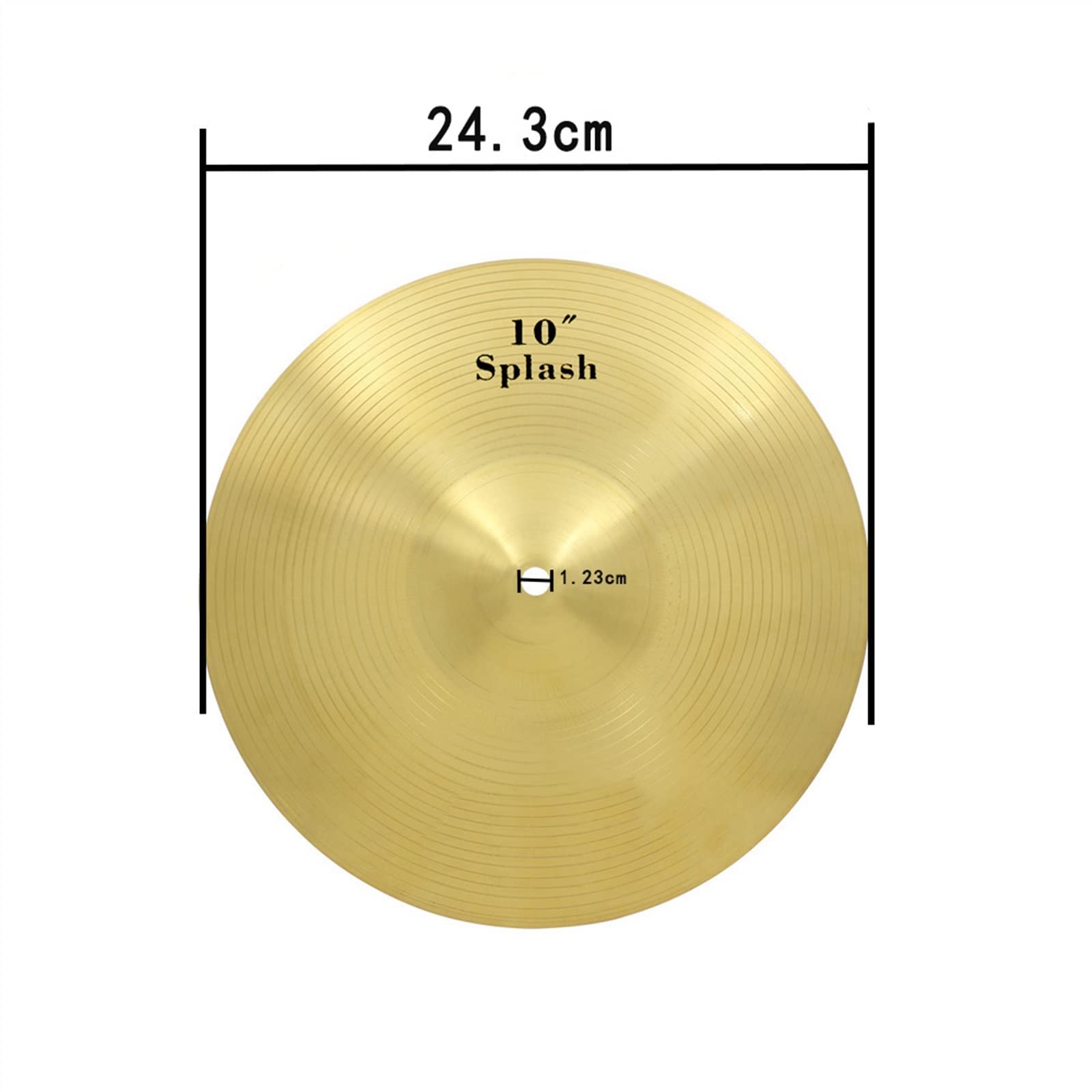 10 Inch Brass Cymbal Set for Drum Kit - Splash, Crash & Hi-Hat Cymbals Percussion Accessories (8/10/12/14/16 Inch Options) - Perfect for Live Performances, Studio Recording & Drum Practice