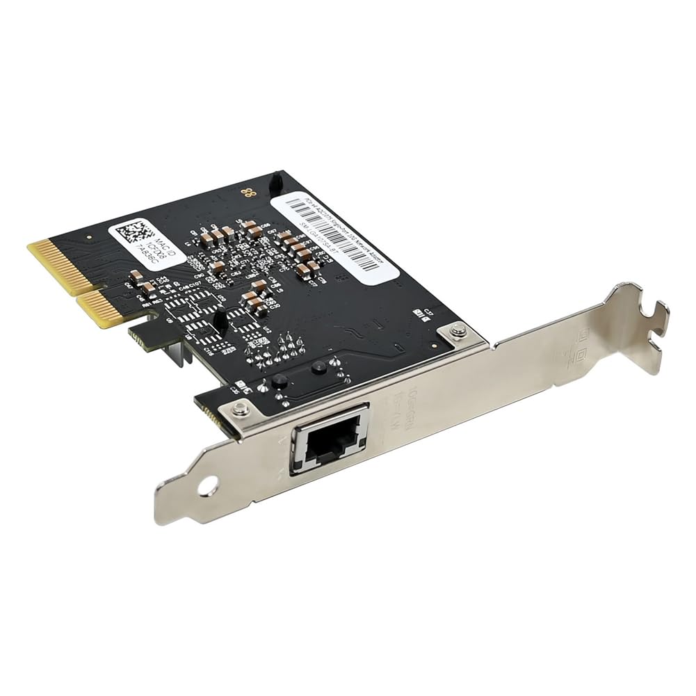 10Gbps PCIe Network Card - LIVASH AQC107S Single Port 10 Gigabit Ethernet Adapter for Servers & Gaming PCs | High-Speed LAN Connectivity for Data Centers, Cloud Computing & 4K Streaming