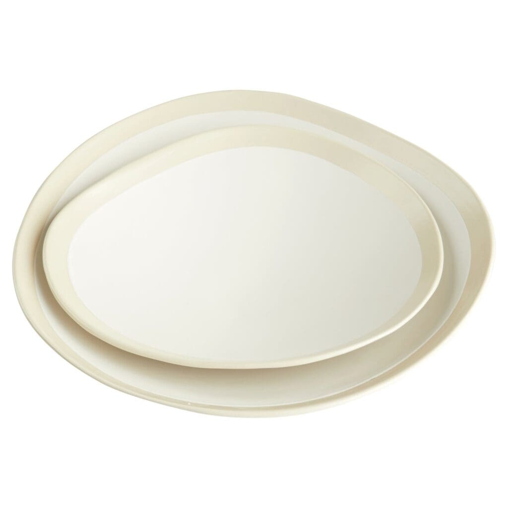 Cyan Design 11213 Laura Bowl - Large White Ceramic Decorative Bowl for Centerpiece, Fruit Display, Home Decor & Table Setting