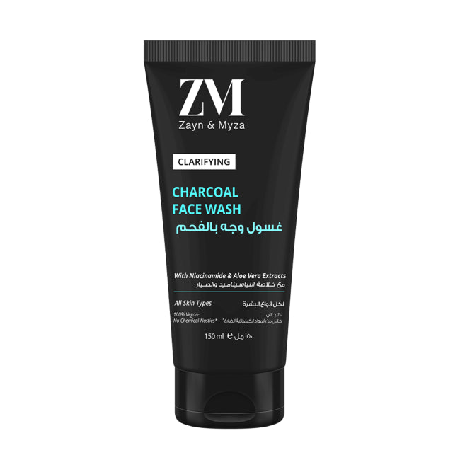 ZM Zayn & Myza Charcoal Deep Cleansing Face Wash - 150ml for Oily & Acne-Prone Skin | Detoxifying & Pore Minimizing | Daily Skincare Routine