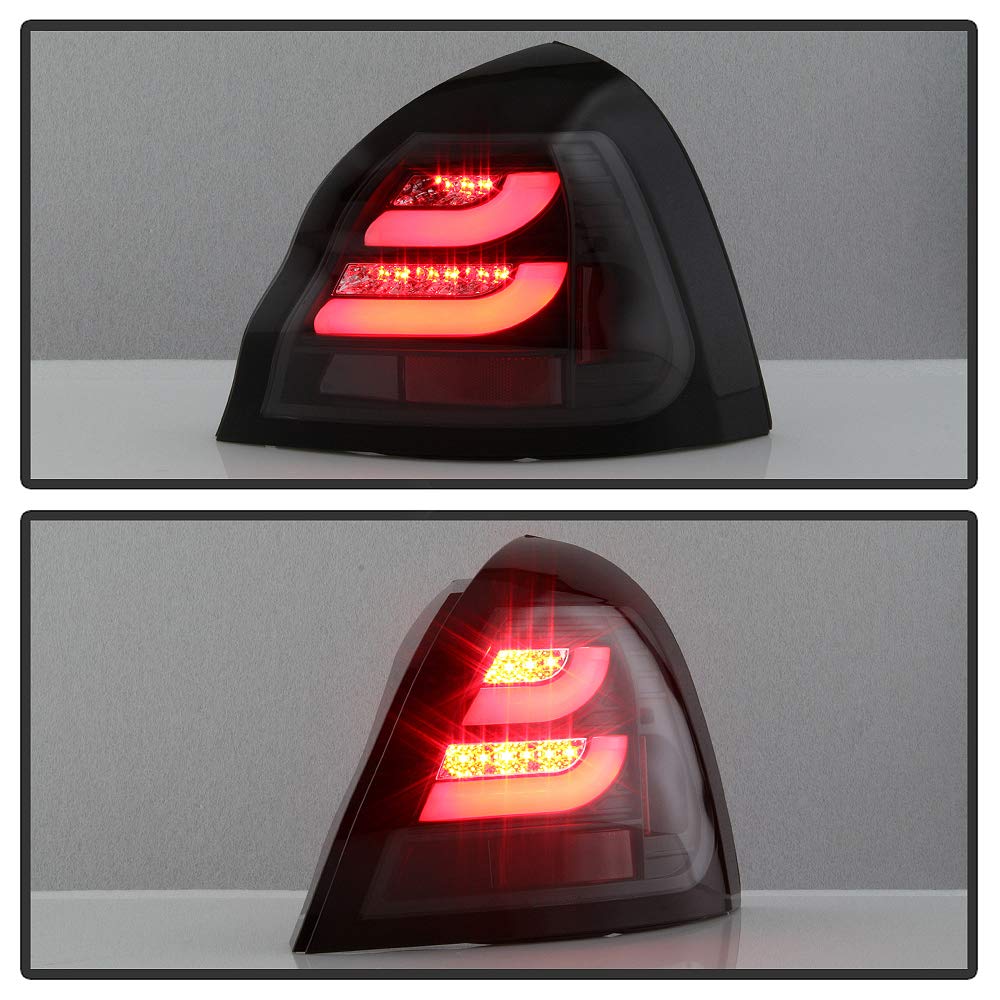 ACANII LED Tail Lights Brake Lamps for 2004-2008 Pontiac Grand Prix - Black Pair Replacement (Driver & Passenger Side) - Enhanced Visibility & Style for Night Driving