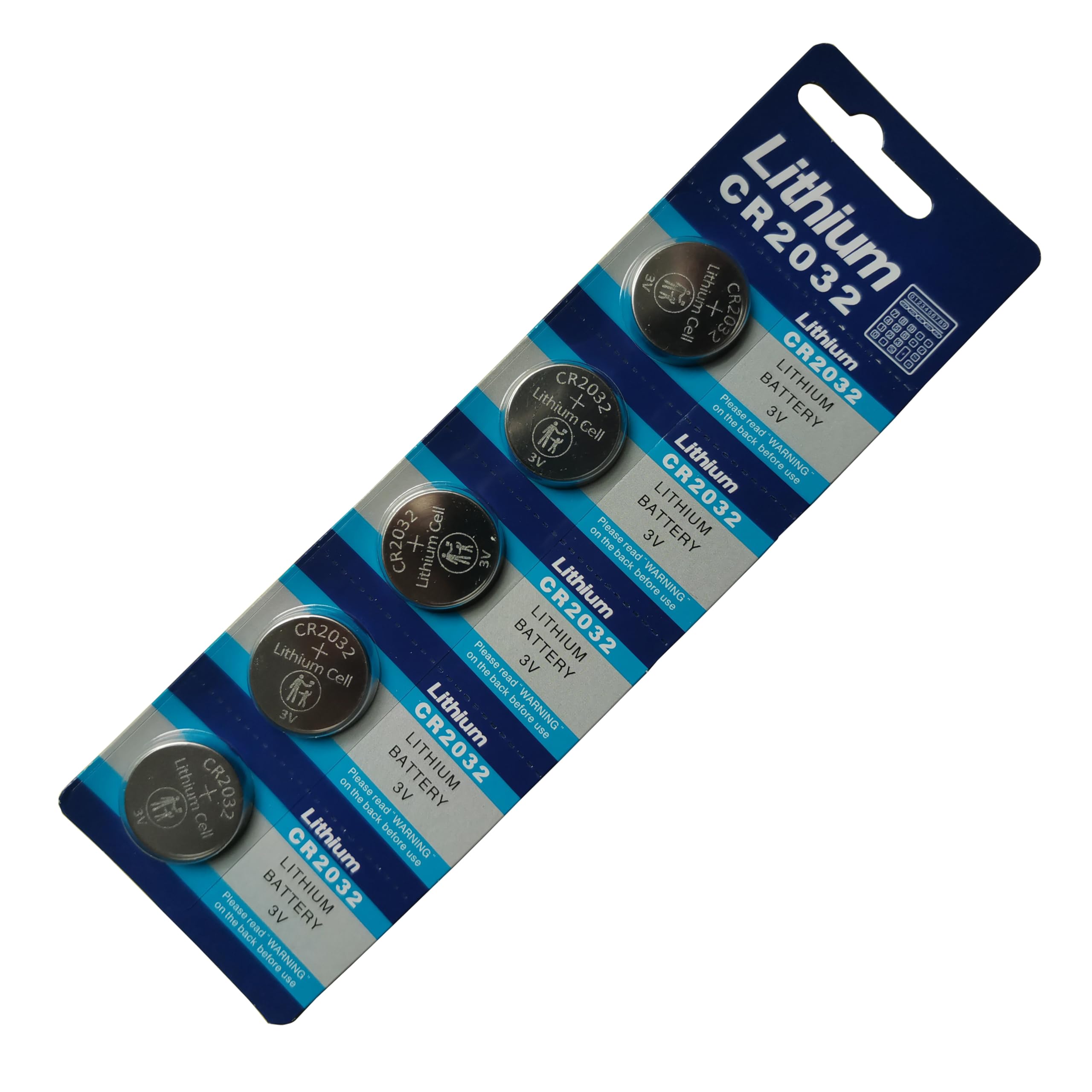 5-Pack CR2032 BR2032 3V Lithium Coin Batteries - Long-Lasting Power for Watches, Key Fobs, Calculators & Medical Devices (FBA)
