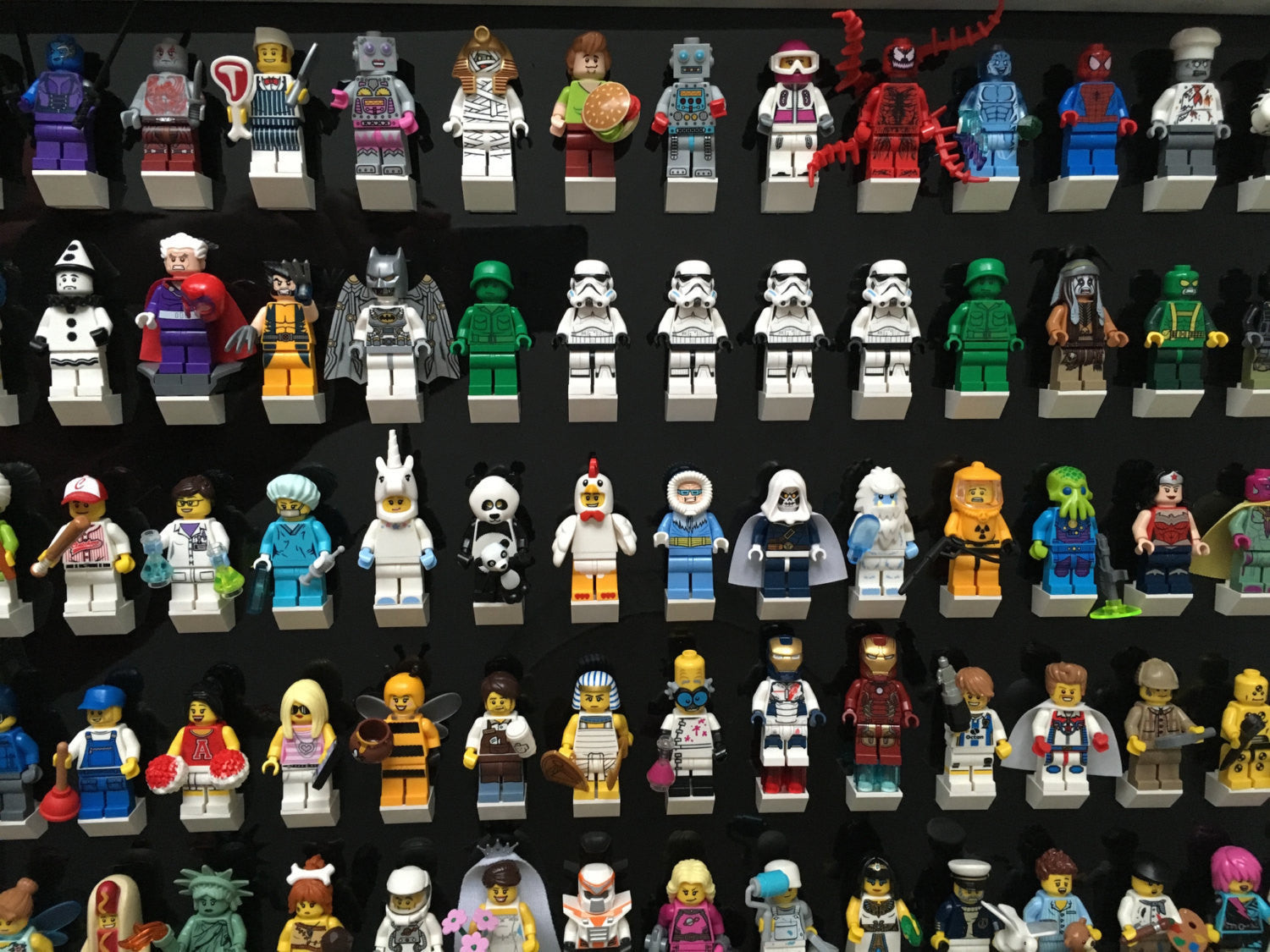 Black Display Frame for 105 Lego® Minifigures - Large Black Edition - Perfect for Lego Collections, Office Decor & Gift Giving