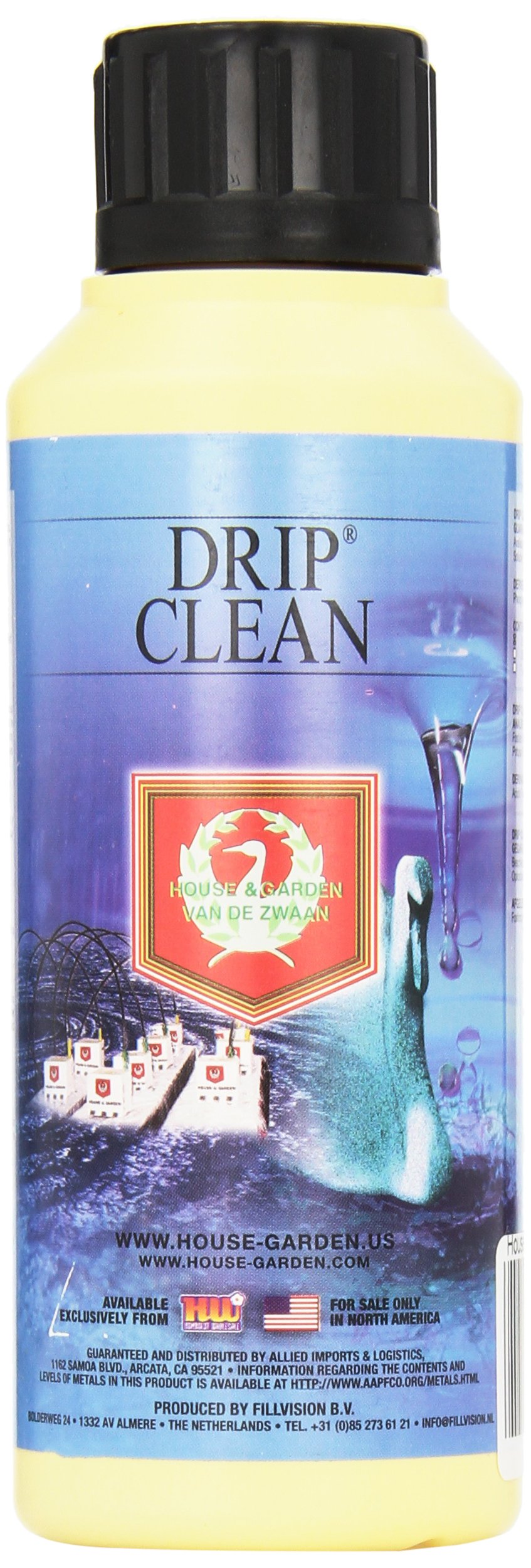 House & Garden HGDPC002 Drip Clean - 250ml Organic Plant Fertilizer for Hydroponics & Soil Gardening | Perfect for Indoor Plants, Greenhouses & Home Gardens
