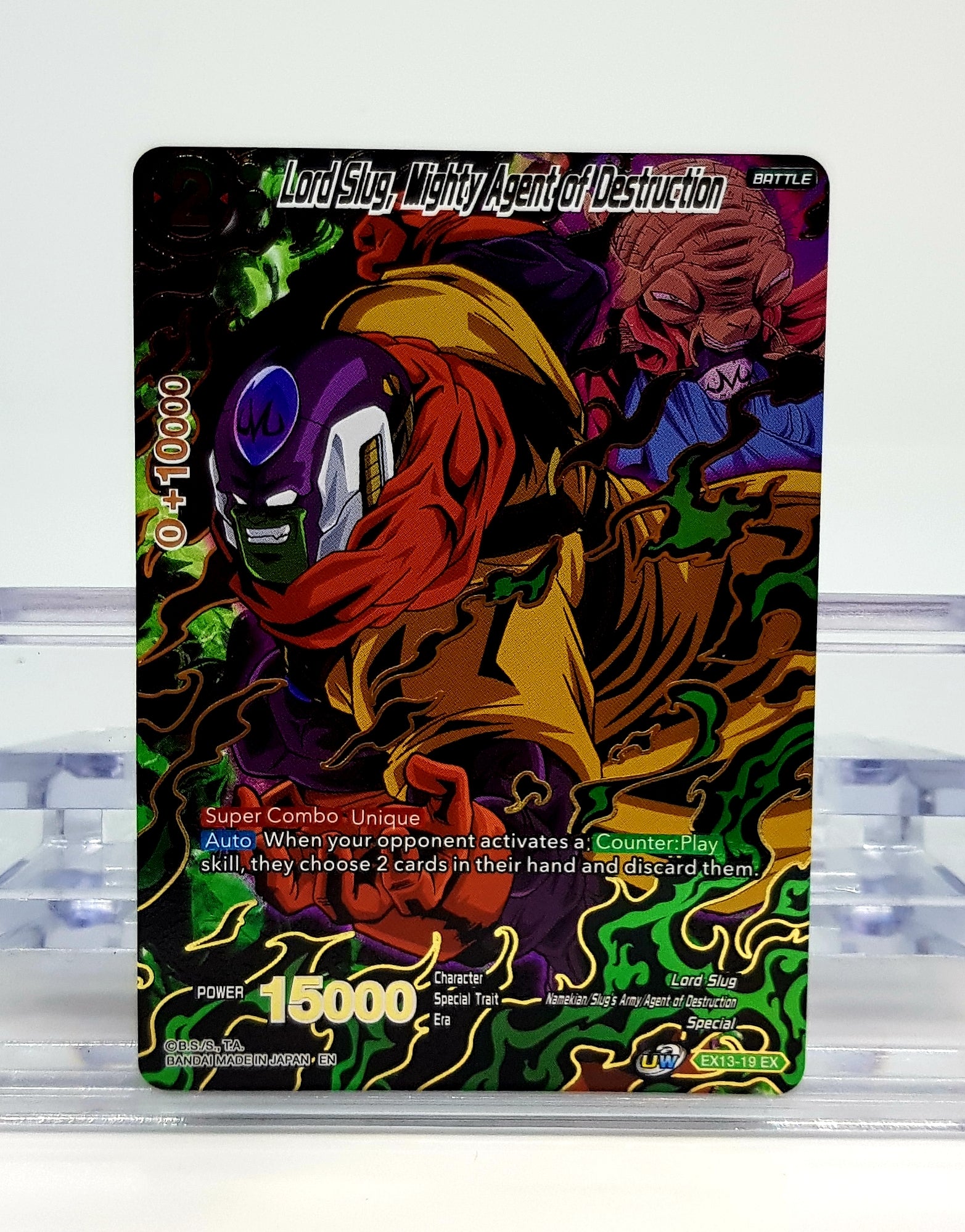 Dragon Ball Super Lord Slug Agent of Destruction Foil EX13 19 EX Trading Card - Collectible Anime Card Game for Fans & Players | Perfect for Tournaments, Gifts, and Display
