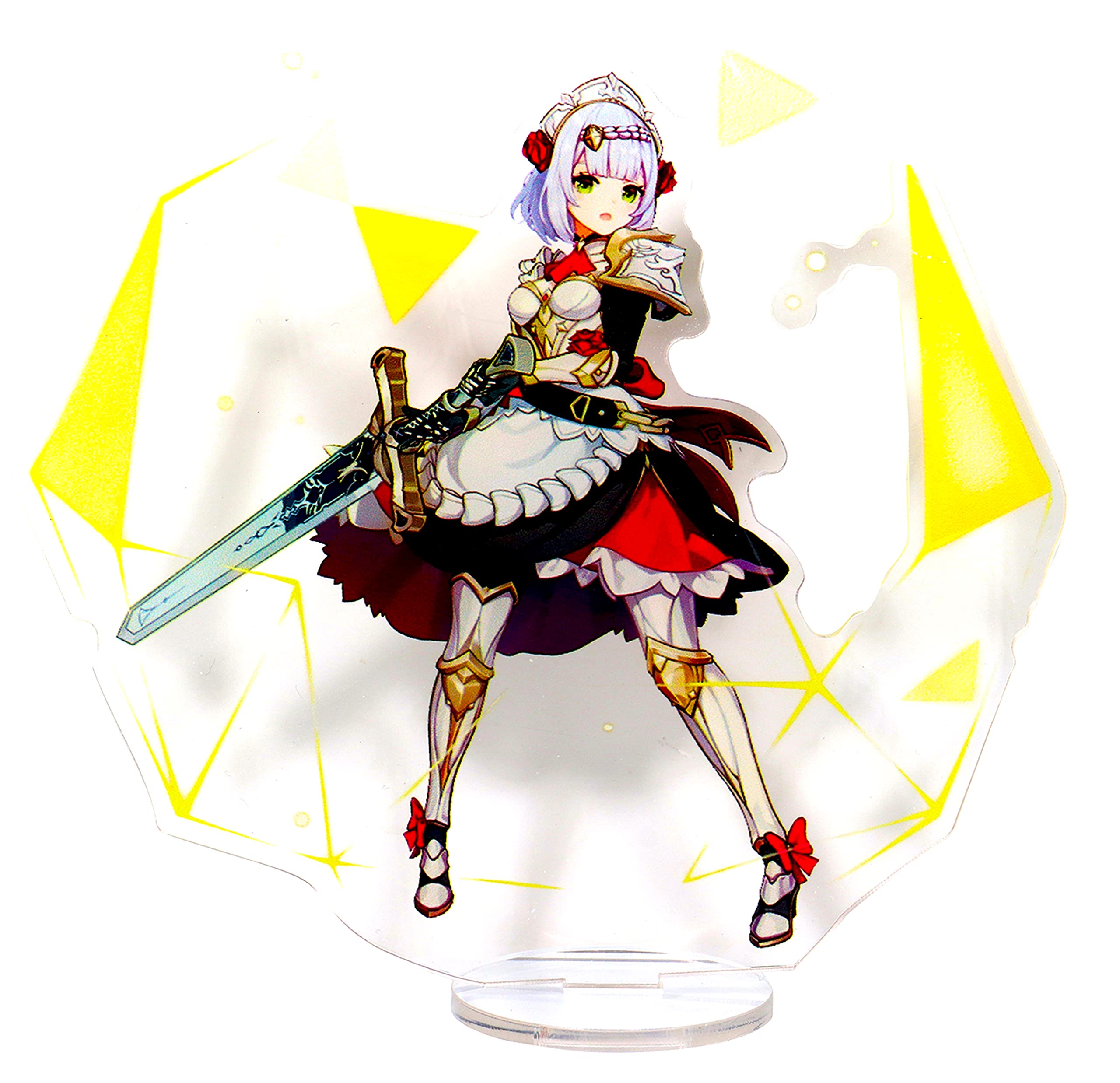 Genshin Impact Noelle Acrylic Stand Figure - Anime Game Character Collectible for Desk Decor, Gaming Room, and Office Display