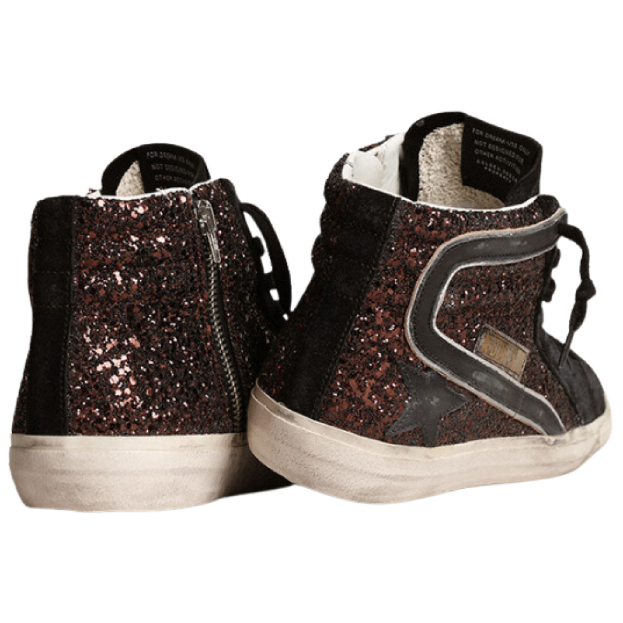 Brown Glitter Slides for Women - Comfortable Sparkly Sandals for Summer, Beach, Pool, and Casual Outfits