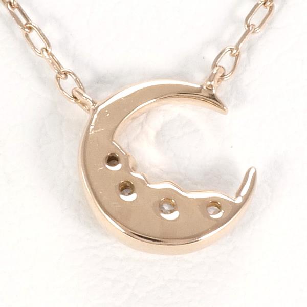 4℃ K10PG Pink Gold Zirconia Necklace for Women - Elegant Cubic Zirconia Pendant Jewelry Gift for Anniversary, Valentine's Day & Special Occasions