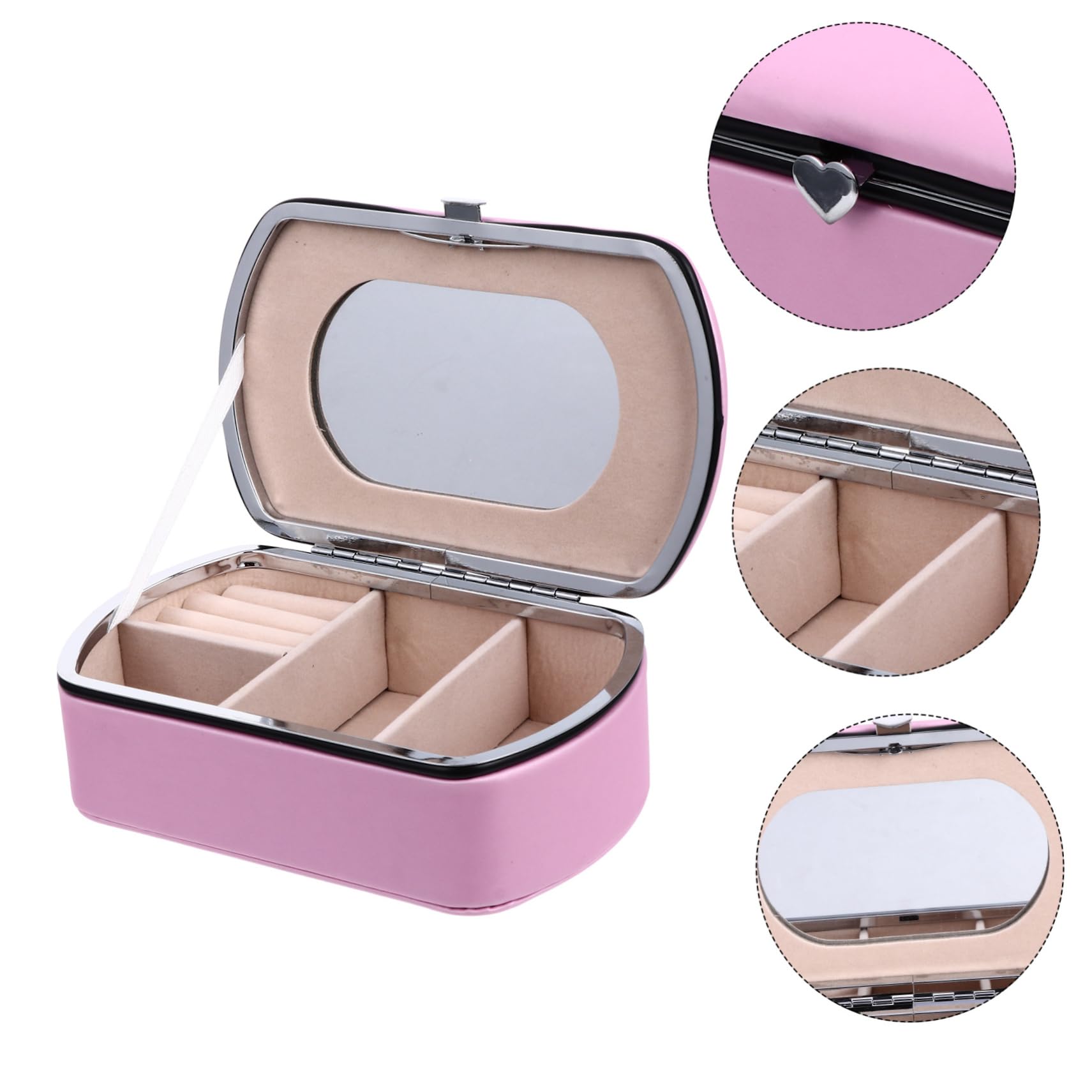 Premium Hemoton Jewelry Box Organizer - PU Leather Earring & Kids Jewelry Storage Case with Protection | Perfect for Travel, Gift Giving & Home Organization