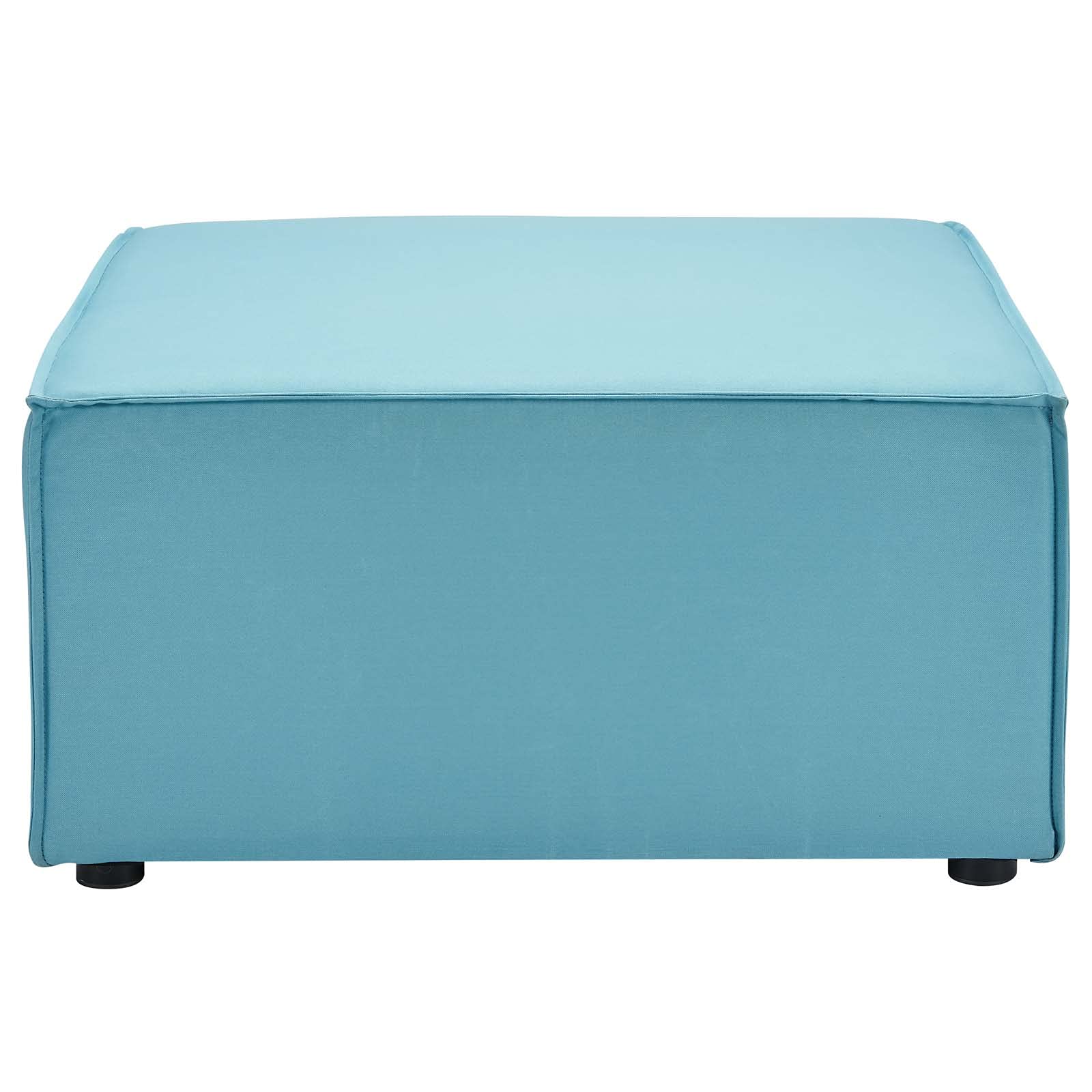 Modern Blue Lounge Chair Ottoman Set - Outdoor Patio, Balcony, Cafe, Bistro, Garden & Hotel Furniture - Perfect for Relaxing, Lounging & Hospitality Spaces