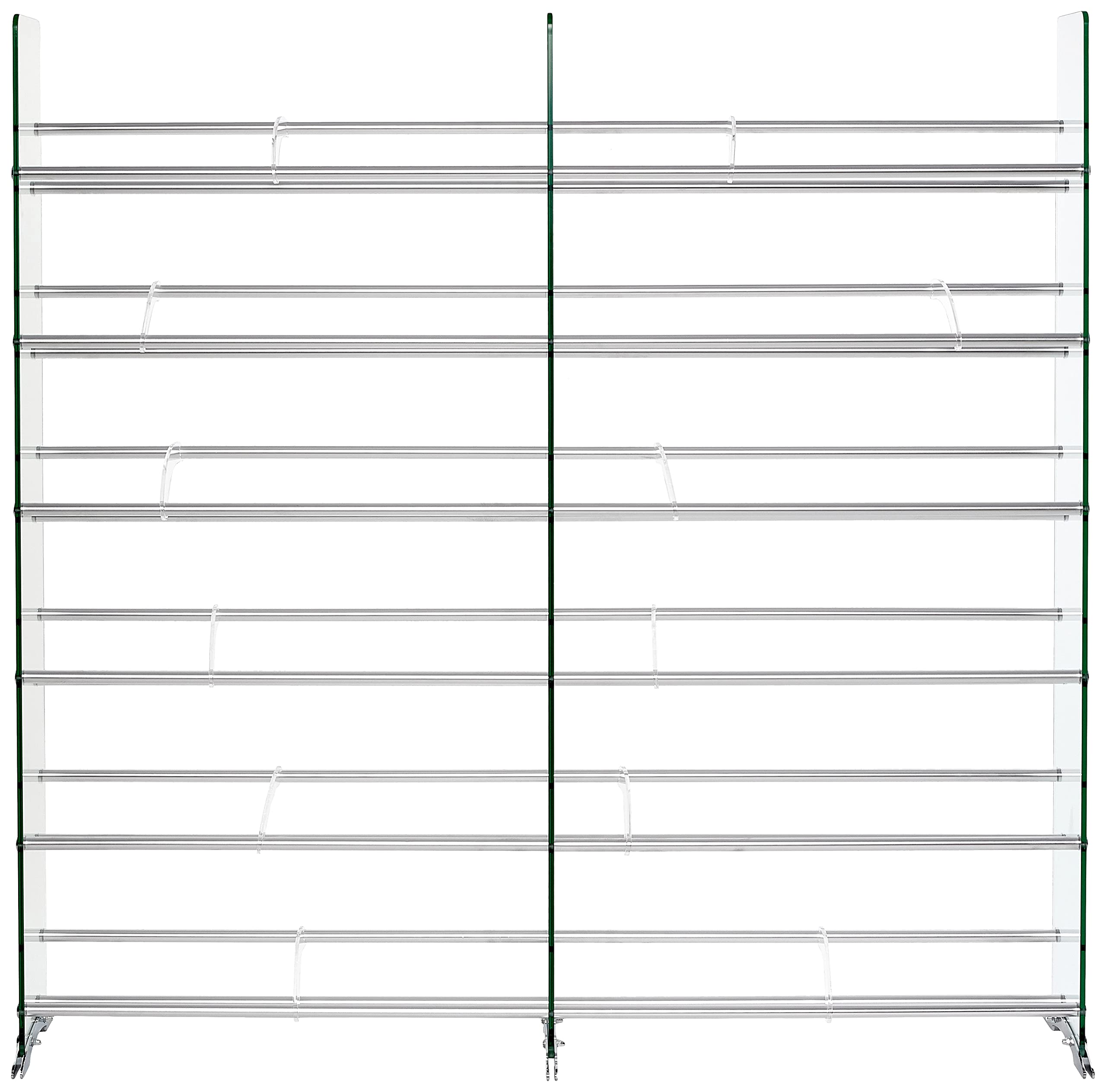 TransDeco Clear/Silver CD/DVD Storage Rack - Holds 792 Discs (Model 552) - Perfect for Organizing Movies, Music & Games in Living Rooms, Offices & Media Centers