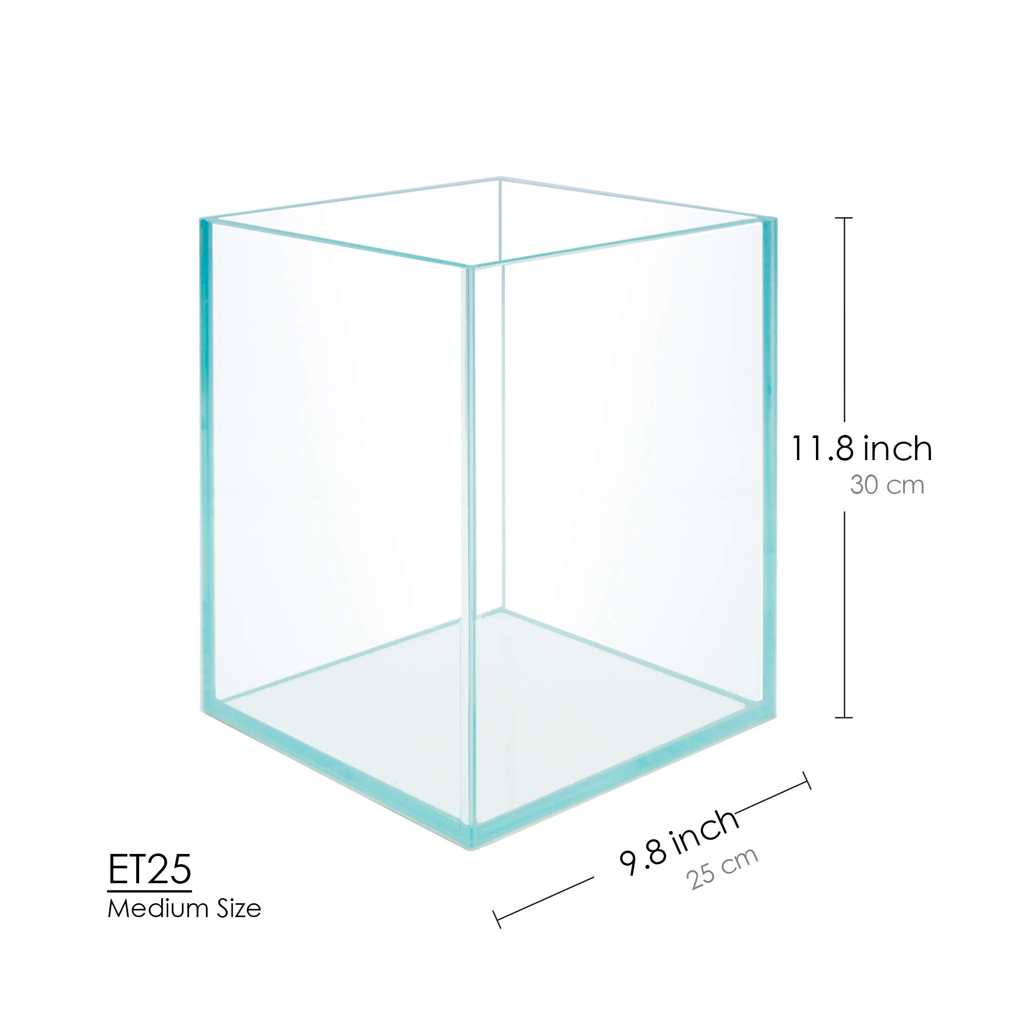 Premium Nano Tall Rimless Frameless Aquarium Tank - Ultra Clear Low Iron 5mm Glass with White Leveling Mat & Optional Lids - Perfect for Home Office Desktop, Zen Decor, Betta Fish, Shrimp & Nano Aquatic Ecosystems