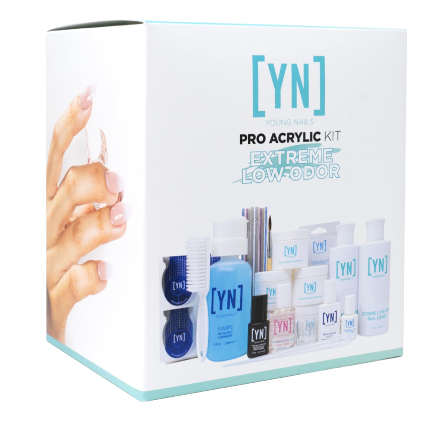 Young Nails Professional Manicure Kit - Complete Starter Set for Beginners & Nail Technicians | Includes Essential Tools for Salon-Quality Nails at Home | Perfect for DIY Nail Art, Gel Polish Application & Professional Manicures