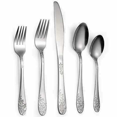18-Piece Stainless Steel Flatware Set for 8 - Durable Kitchen Utensils & Silverware Set for Dining - Perfect for Everyday Use, Dinner Parties, and Restaurant Settings