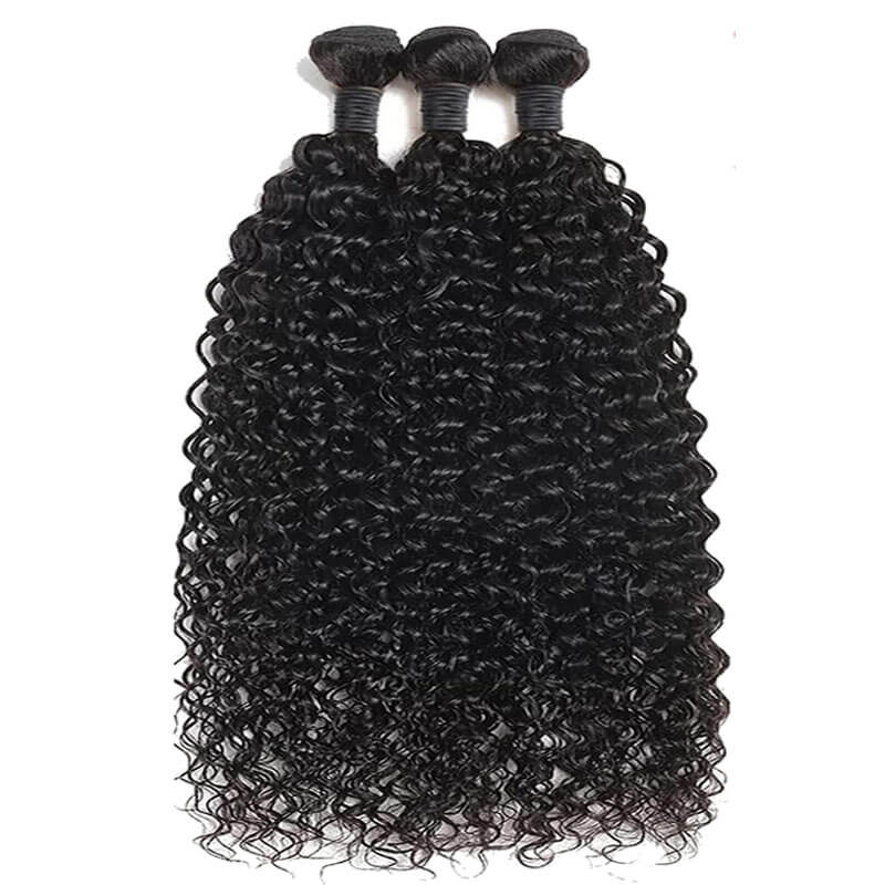 Eullair 10A Virgin Human Hair Bundles - 3/4 Bundles Curly Weave for Natural Look | Perfect for Protective Styles, Weaves & Extensions
