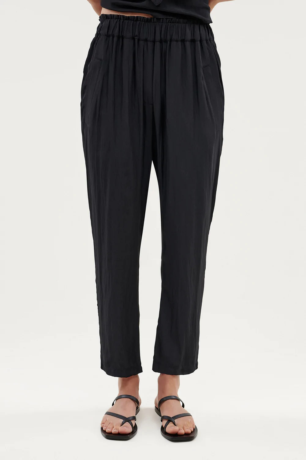 Ena Pant Coal - Stylish Women's High-Waist Pants for Casual & Office Wear | Perfect for Work, Travel & Everyday Comfort