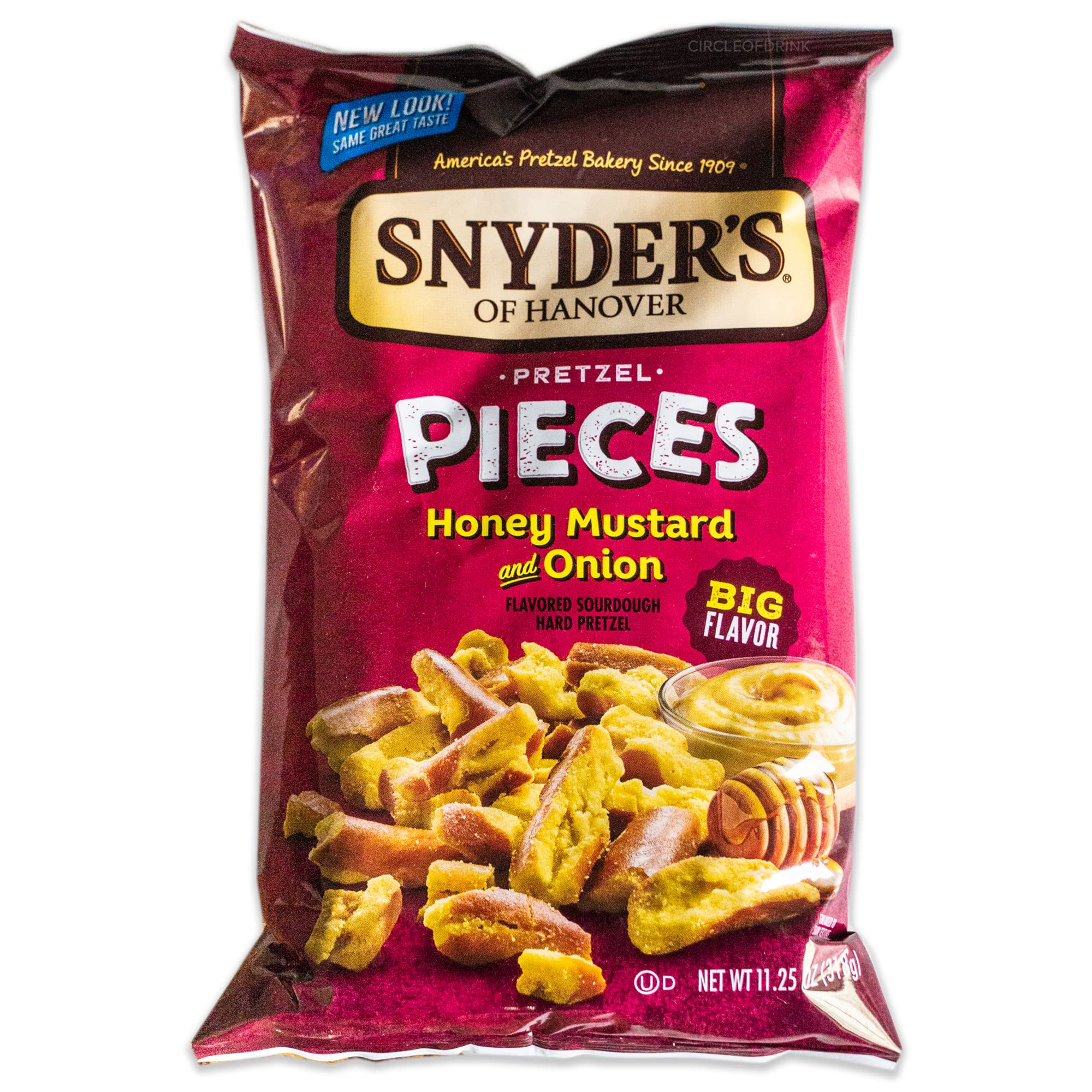 Snyder's Honey Mustard & Onion Pretzel Pieces and Cheddar Cheese Pretzel Bites Variety Pack - 4 Bags (11.25oz Each) - Crunchy Snacks for Parties, Movie Nights & On-The-Go