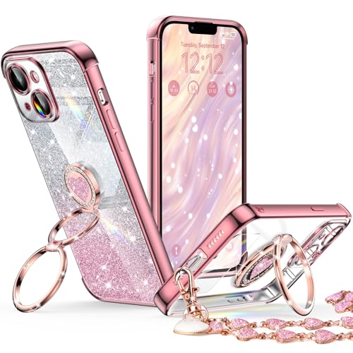 Clear Glitter Rose Gold