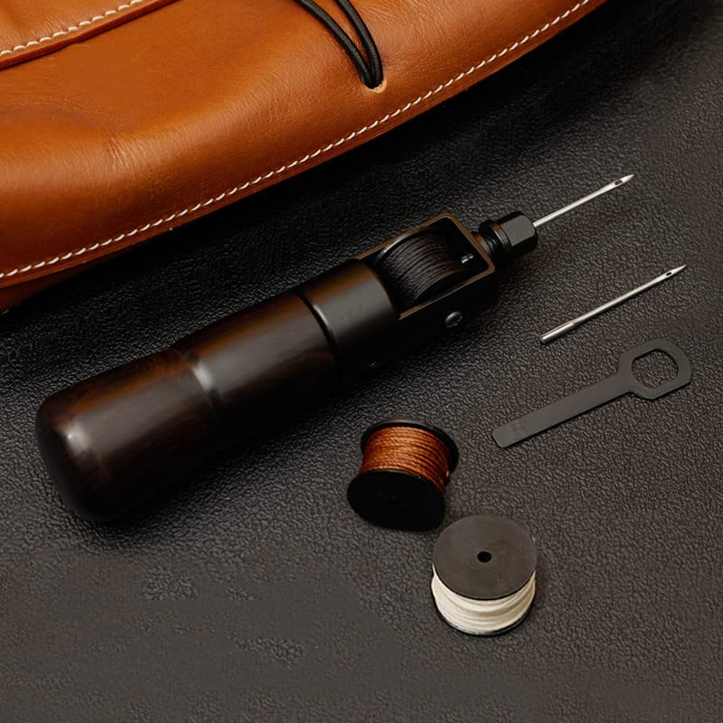 Professional Leather Sewing Awl Kit - Heavy Duty Hand Stitcher & Repair Tool for Leather, Canvas, Denim - DIY Leather Craft Supplies for Shoes, Bags, Belts & Upholstery Repair