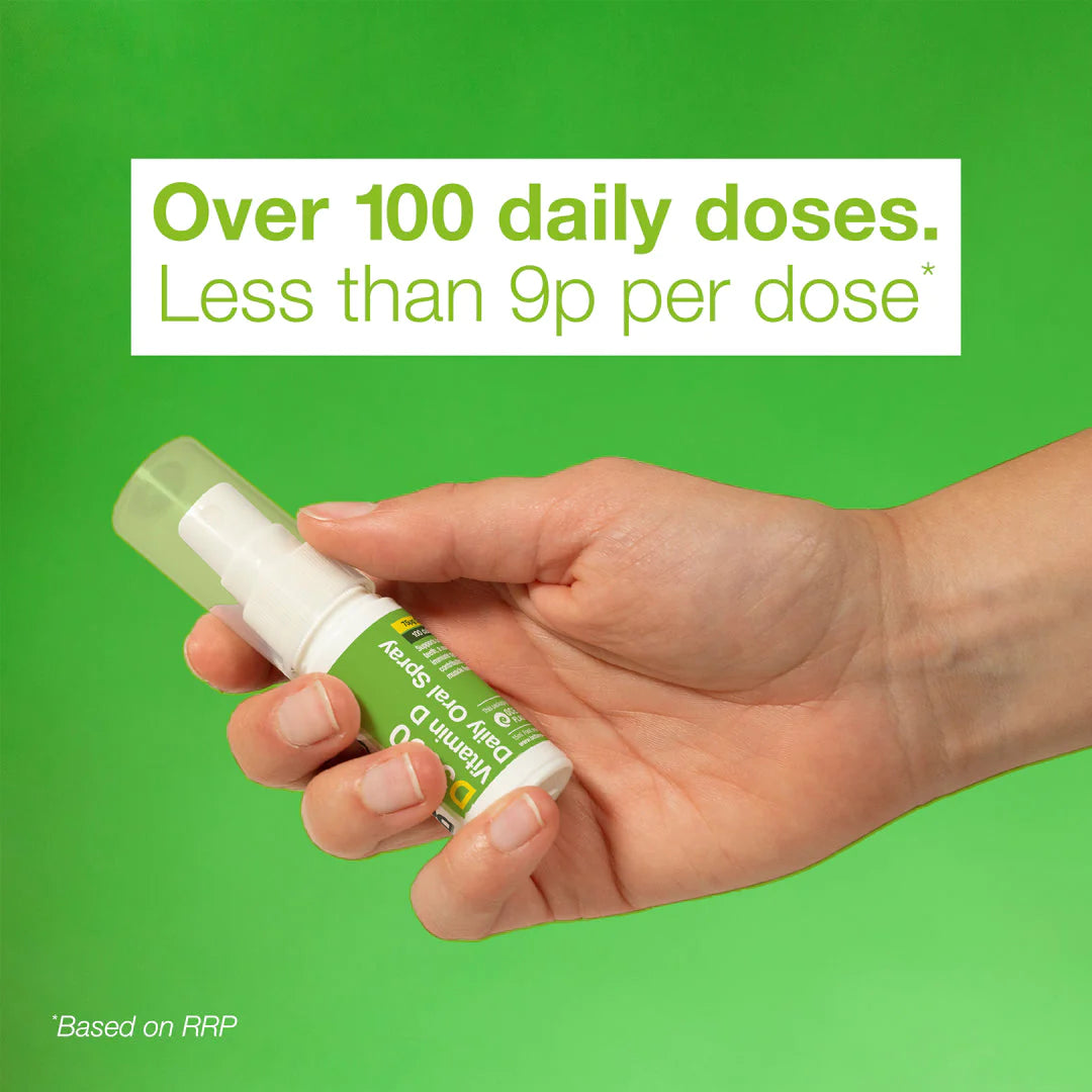 BetterYou DLux 3000iu Vitamin D3 Oral Spray - 15ml Liquid Supplement for Immune Support & Bone Health - Easy to Use Vitamin D Spray for Adults & Kids - Perfect for Home, Office & Travel