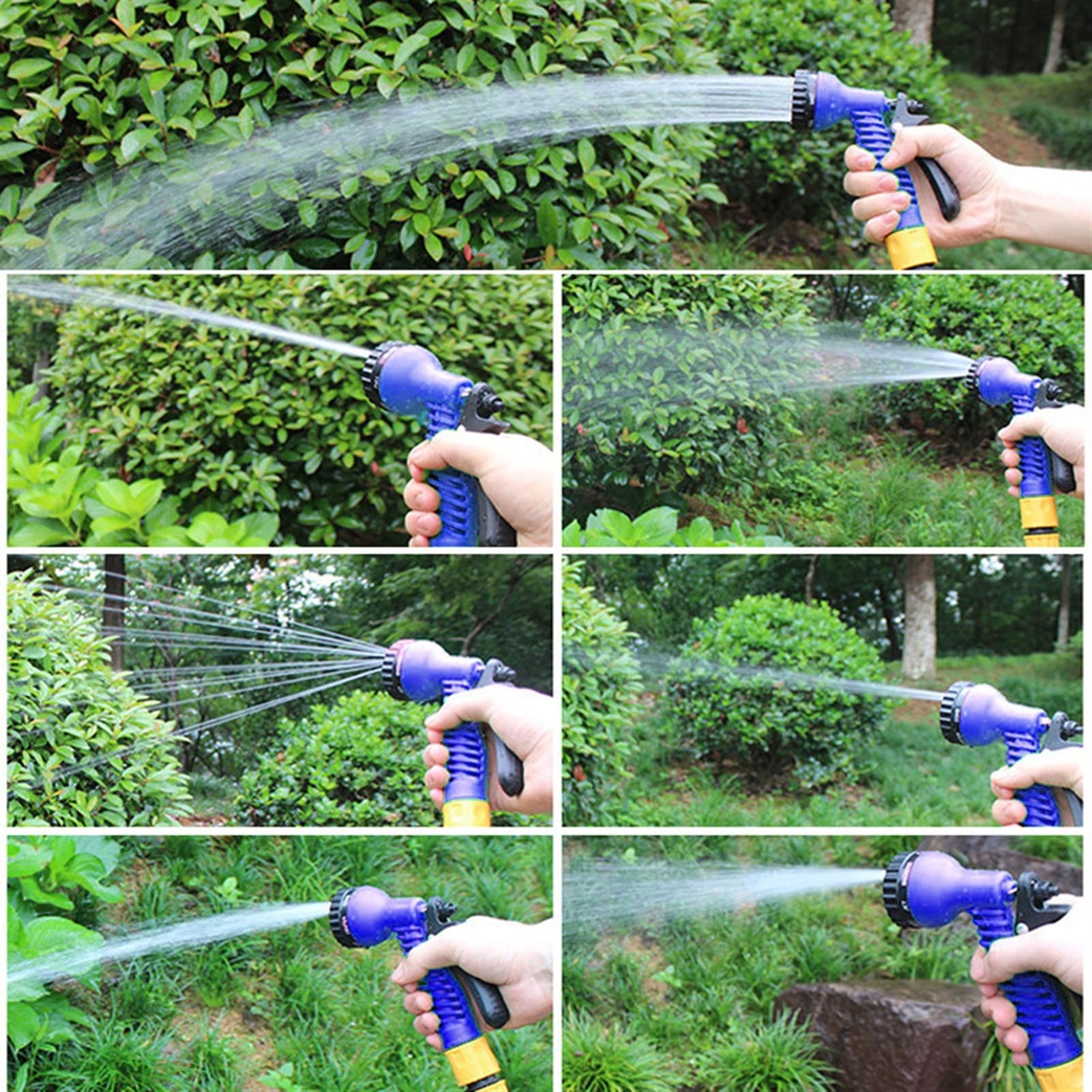 **Xiaohu Adjustable High Pressure Garden Hose Nozzle - 8 Mode Water Spray Gun for Car Washing, Plant Watering, Lawn Sprinkling & Outdoor Cleaning (Blue, 1-Pack)**