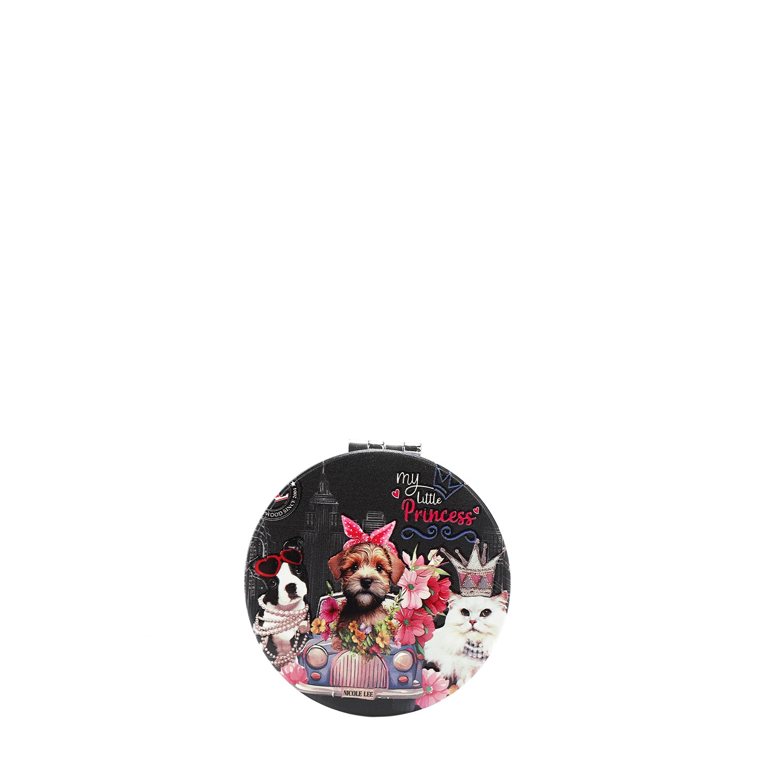 Round Compact Mirror with Case - Portable Travel Makeup Mirror for Women & Men - Perfect for Home, Office, Travel, and Handbag Essentials