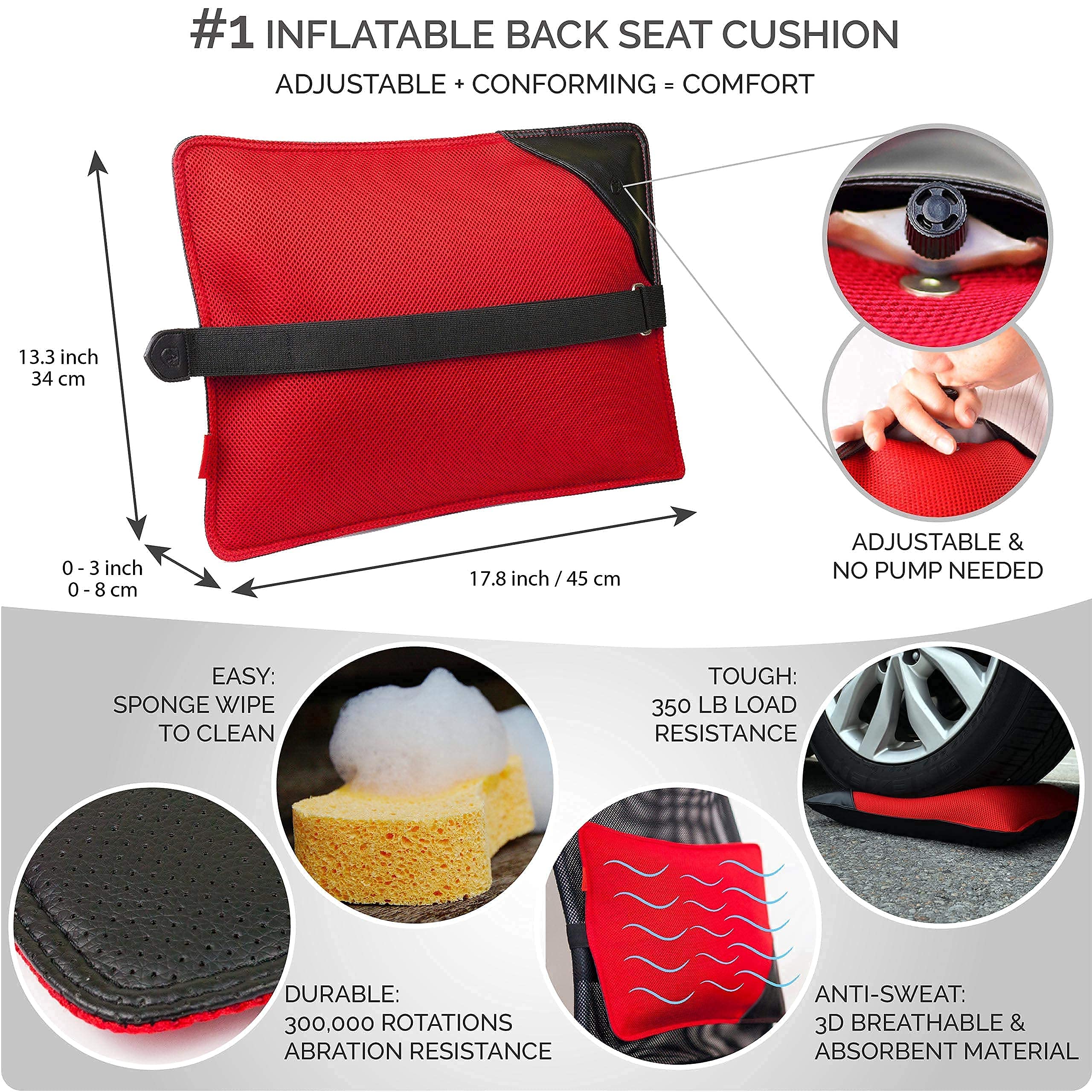 AJUVIA Back Vitalizer Lumbar Pillow and Neck Vitalizer™ Bundle - Ergonomic Support for Office Chair, Car Seat & Home Use - Relieve Back & Neck Pain While Working or Traveling