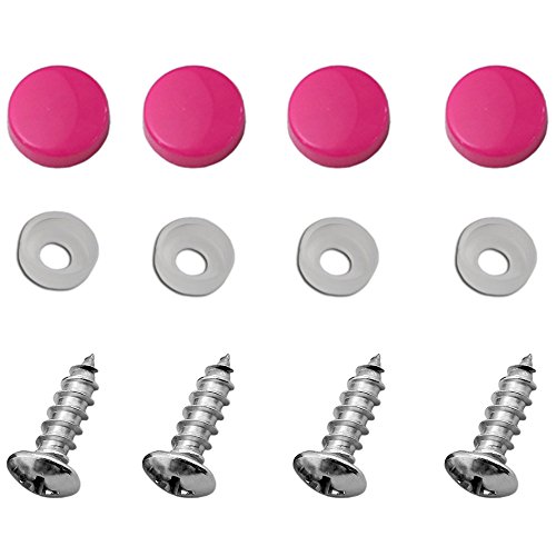 Self-tapping Screws + Hot Pink Screw Covers