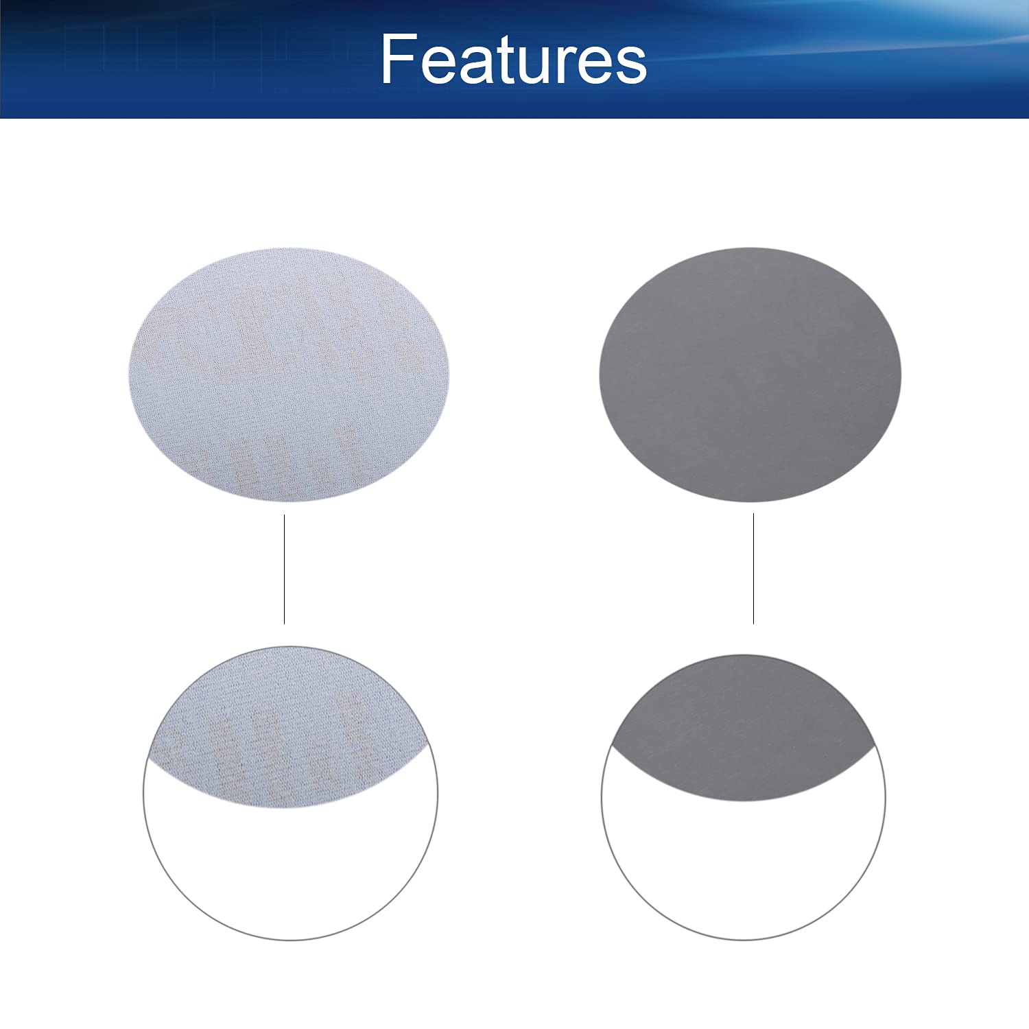 15PCS 3000 Grits Hook and Loop Sanding Discs - 5-Inch No-Hole Aluminum Oxide Sandpaper for Grinder Polishing - Perfect for Woodworking, Metal Finishing & DIY Projects