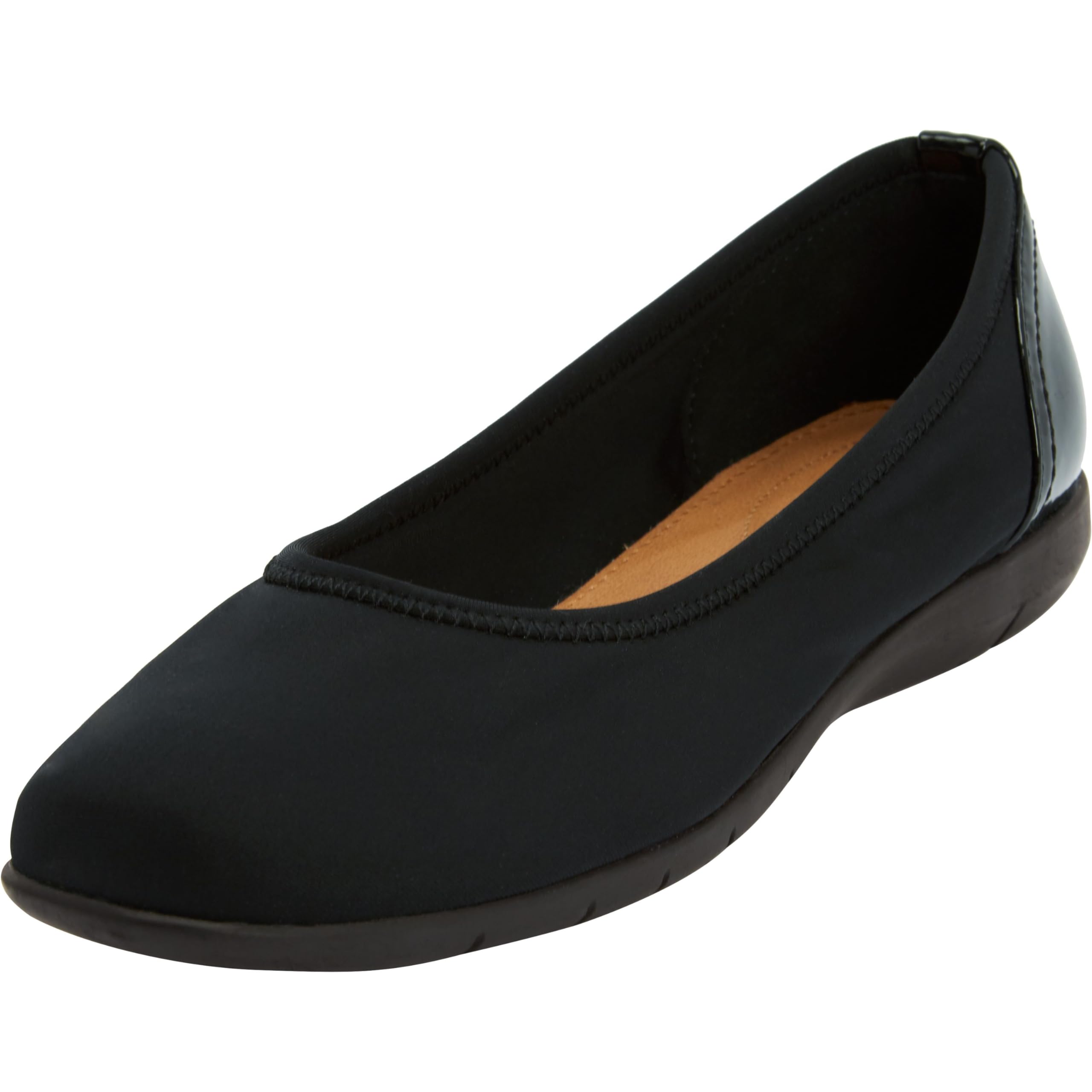 Comfortview Women's Wide Width The Lyra Flat - Comfortable Slip-On Shoes for Work, Travel & Everyday Wear