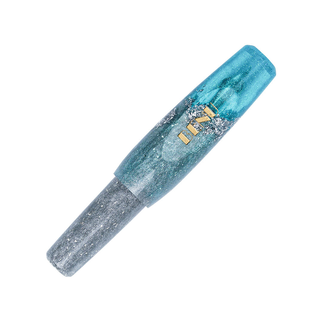 Benu Pixie Pocket Fountain Pen - Aqua Glow Ink, Compact Portable Writing Instrument for Journaling, Note Taking & Gift Giving