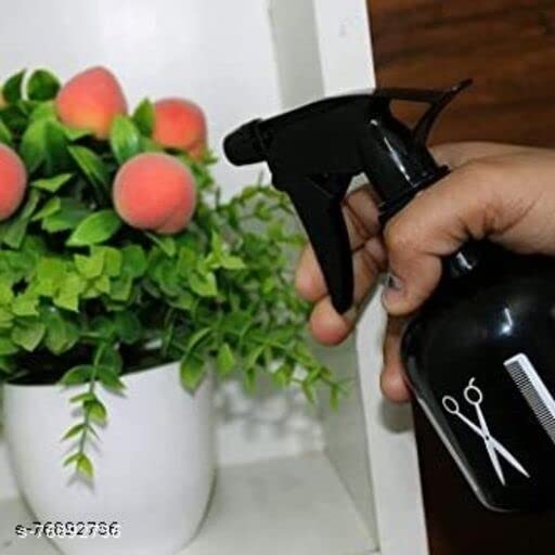 TWIREY Professional Empty Spray Bottle - 8oz Multipurpose Fine Mist Sprayer for Hair Styling, Skincare, Plants & Cleaning - Perfect for Salon, Home & Garden Use (Black, Pack of 1)