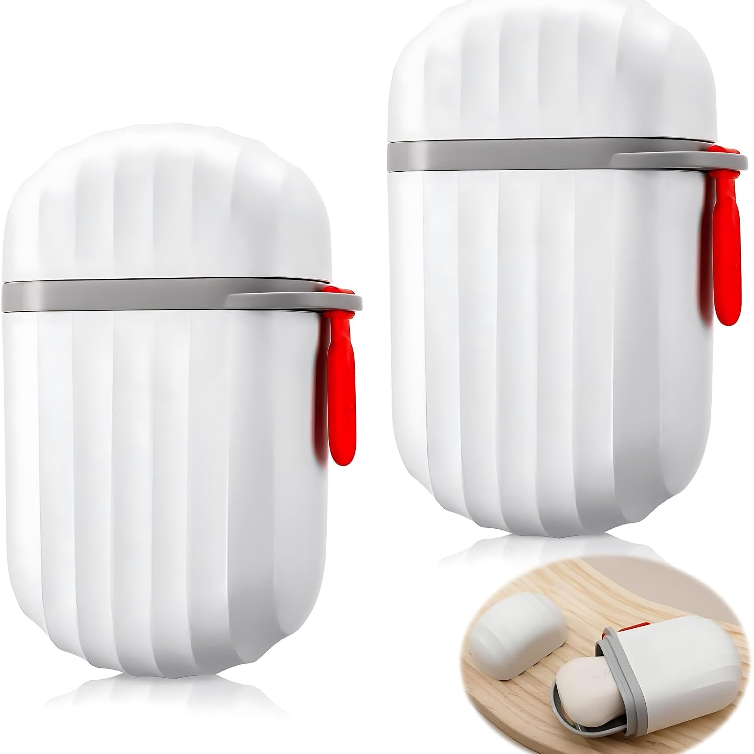 2 Pack Travel Soap Dish with Lid - Portable Plastic Soap Holder for Bathroom, Camping & Gym - Leakproof Multicolor Soap Container for Shower, Hotel & Outdoor Use