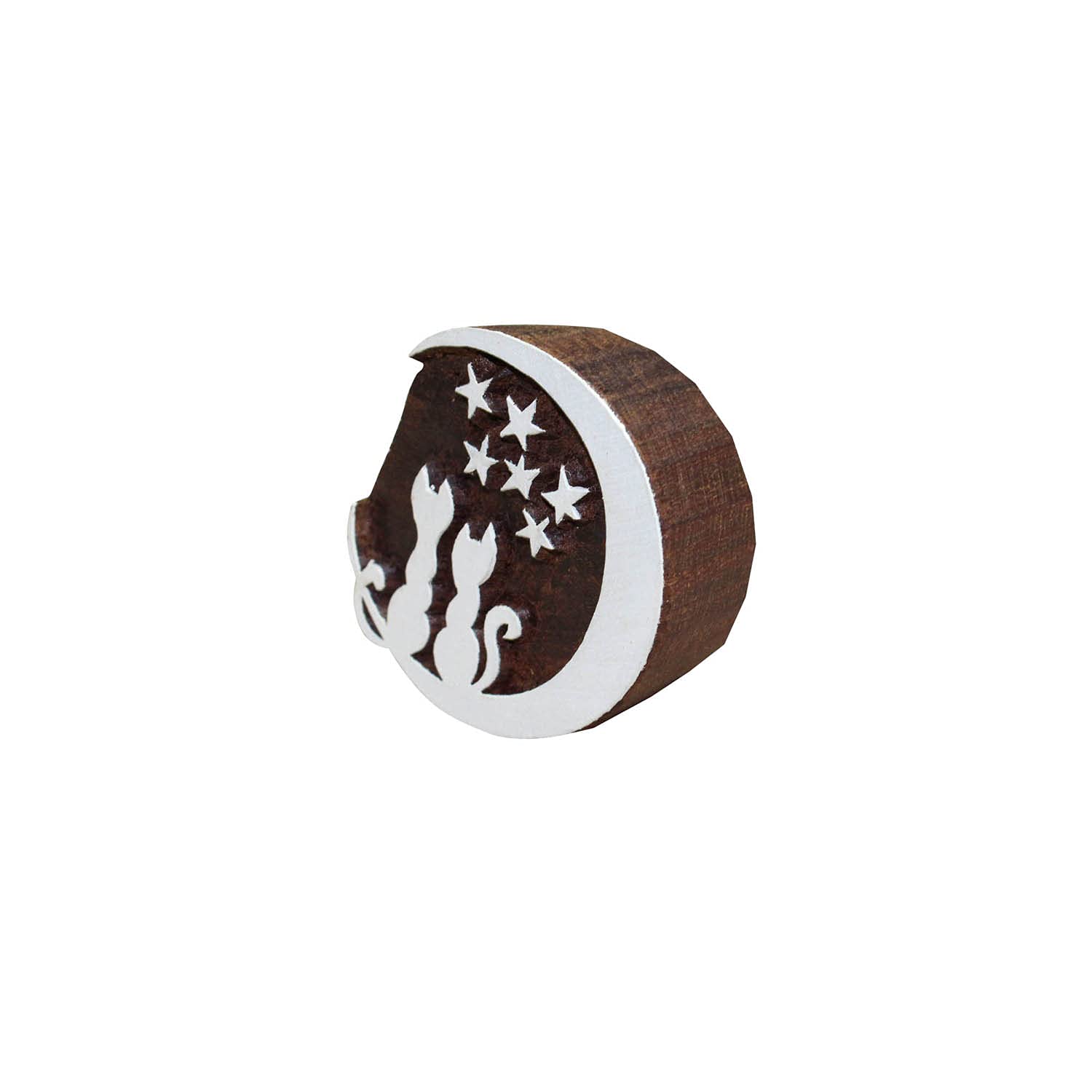 Moon Kitten Indian Pottery Stamps for Textile & Clay Crafts - DIY Art Projects