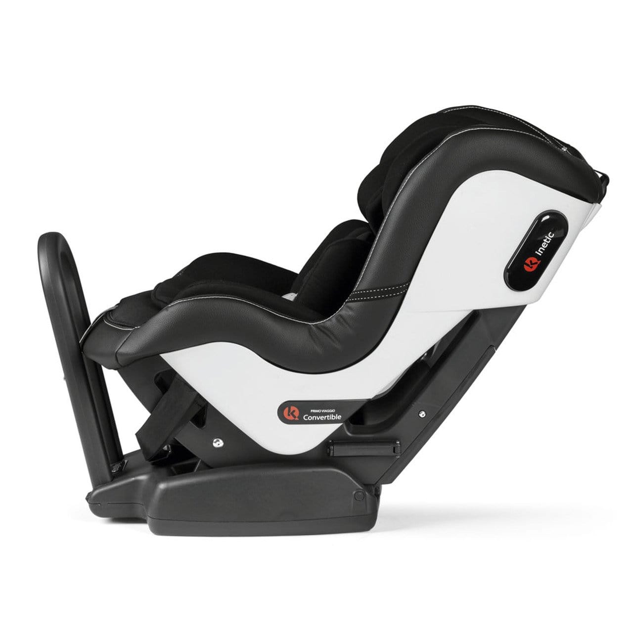 Peg Perego Convertible Kinetic Licorice Black Eco Leather Car Seat - Safe & Comfortable for Babies & Toddlers - Perfect for Travel & Daily Commute