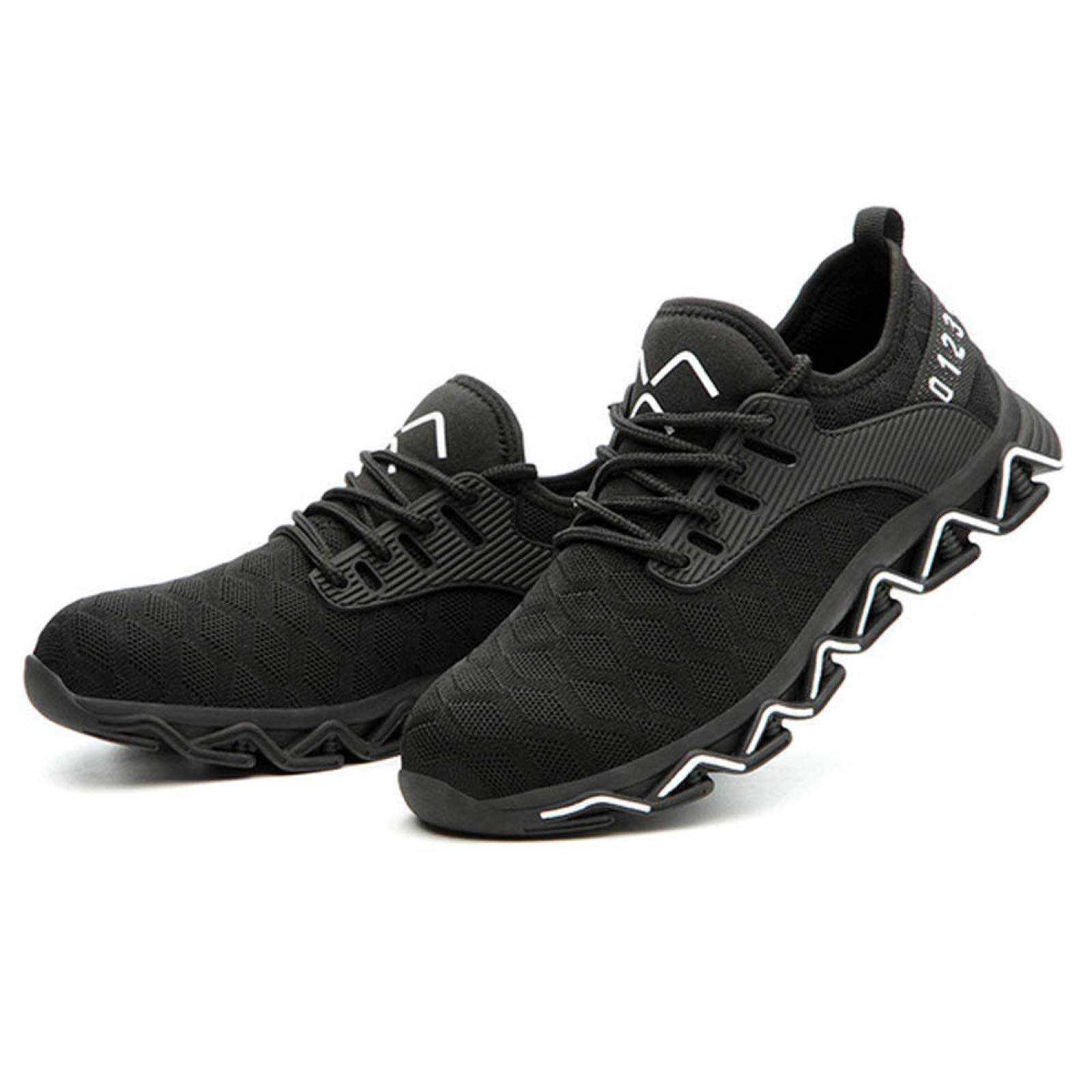 AGYE Safety Shoes for Men & Women - Steel Toe Work Boots, Lightweight Puncture Proof & Breathable Industrial Shoes (Black, Size A-39) - Perfect for Construction, Warehouse & Factory Work