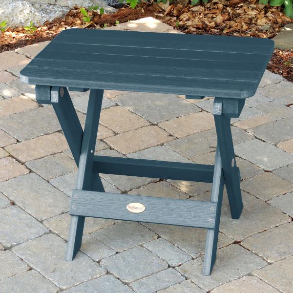 Portable Outdoor Folding Adirondack Side Table - Lightweight Patio Furniture for Camping, Beach, Garden & Poolside Use