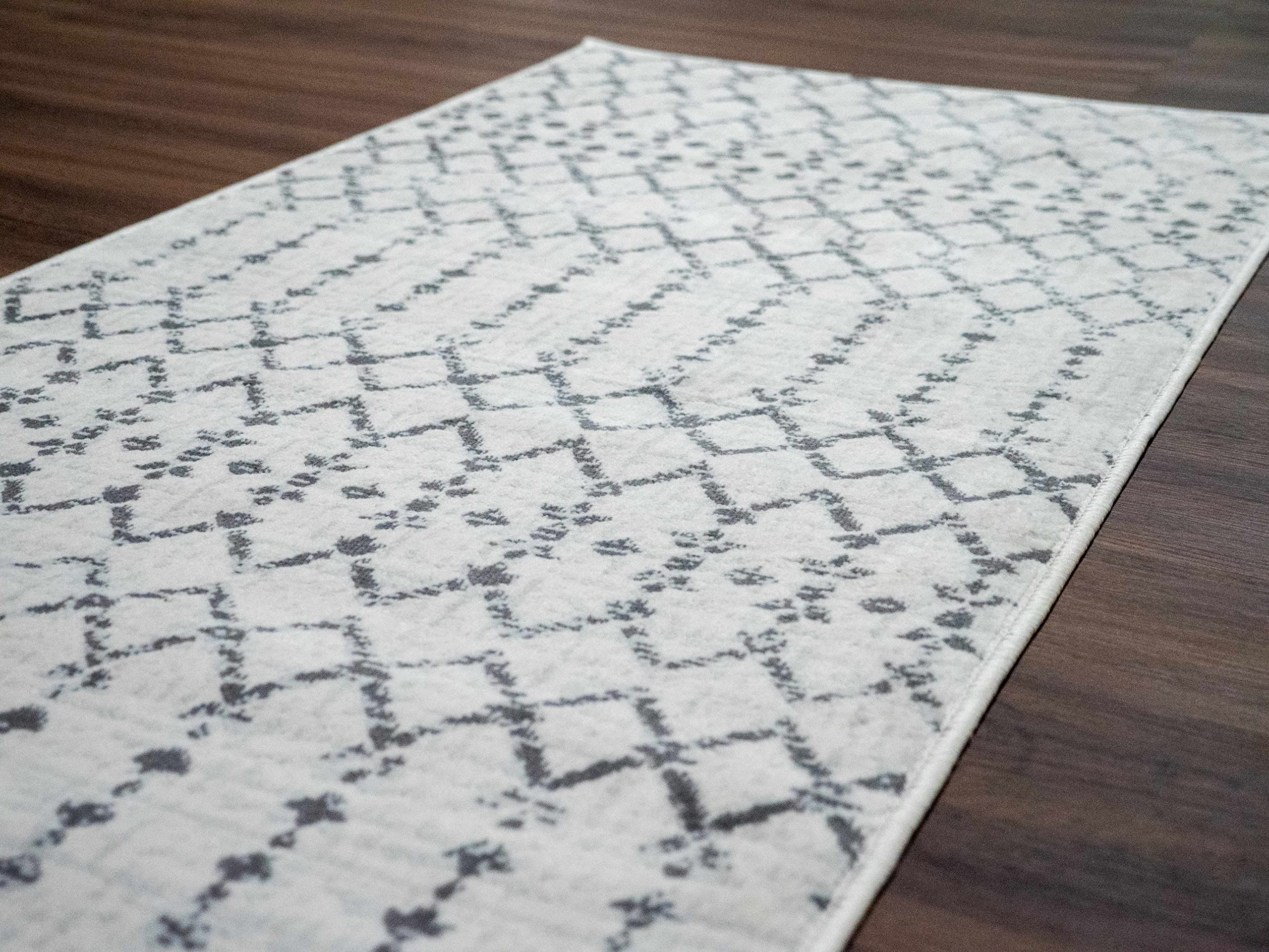 Hauteloom Tigris Traditional Gray Ivory Area Rug 5'3