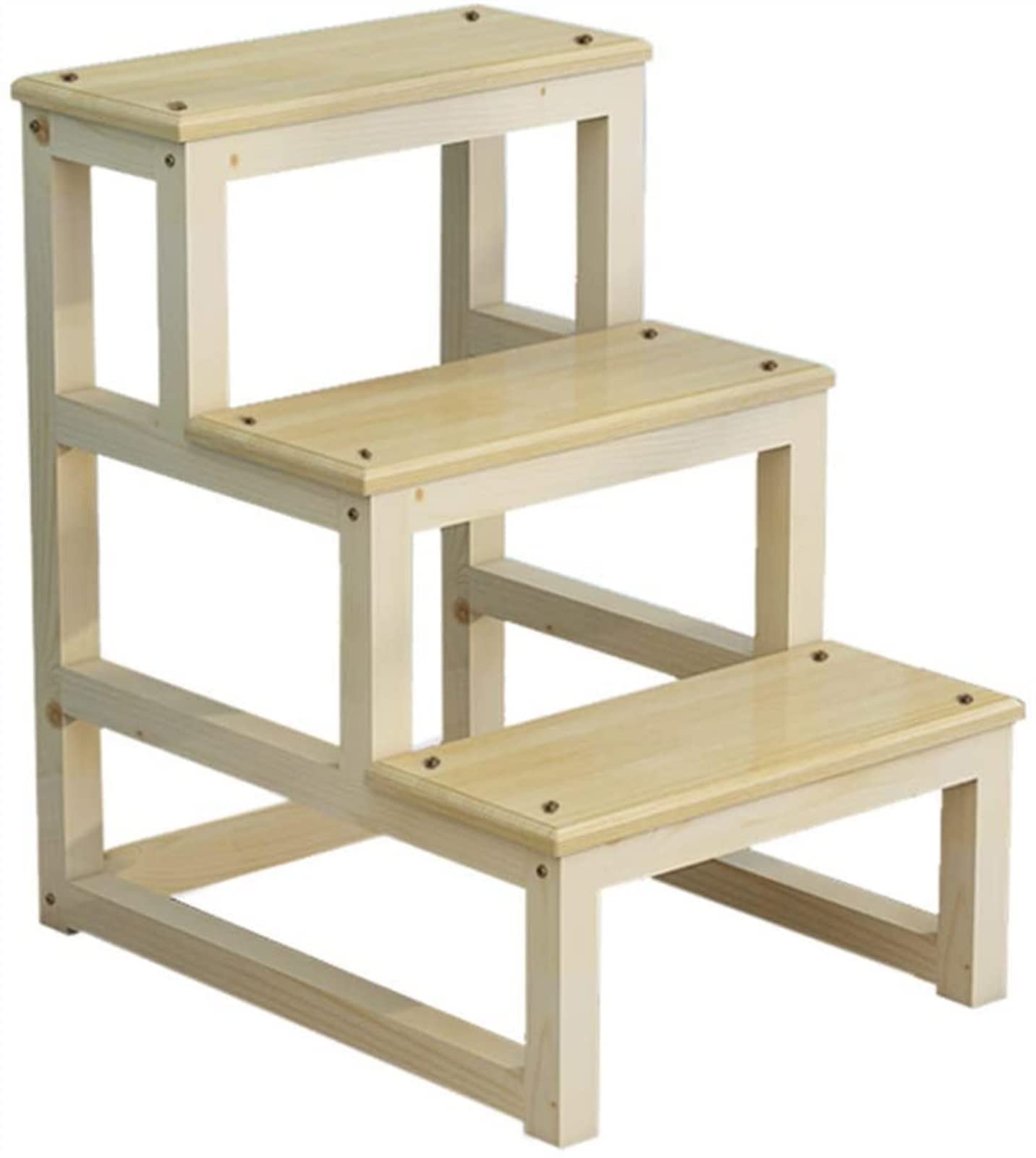 3-Step Folding Ladder Stool - Multi-Function Portable Step Stool for Kitchen, Bathroom & Garage - Compact Household Ladder Chair with Non-Slip Feet - Perfect as Shoe Rack, Flower Stand or Storage Helper
