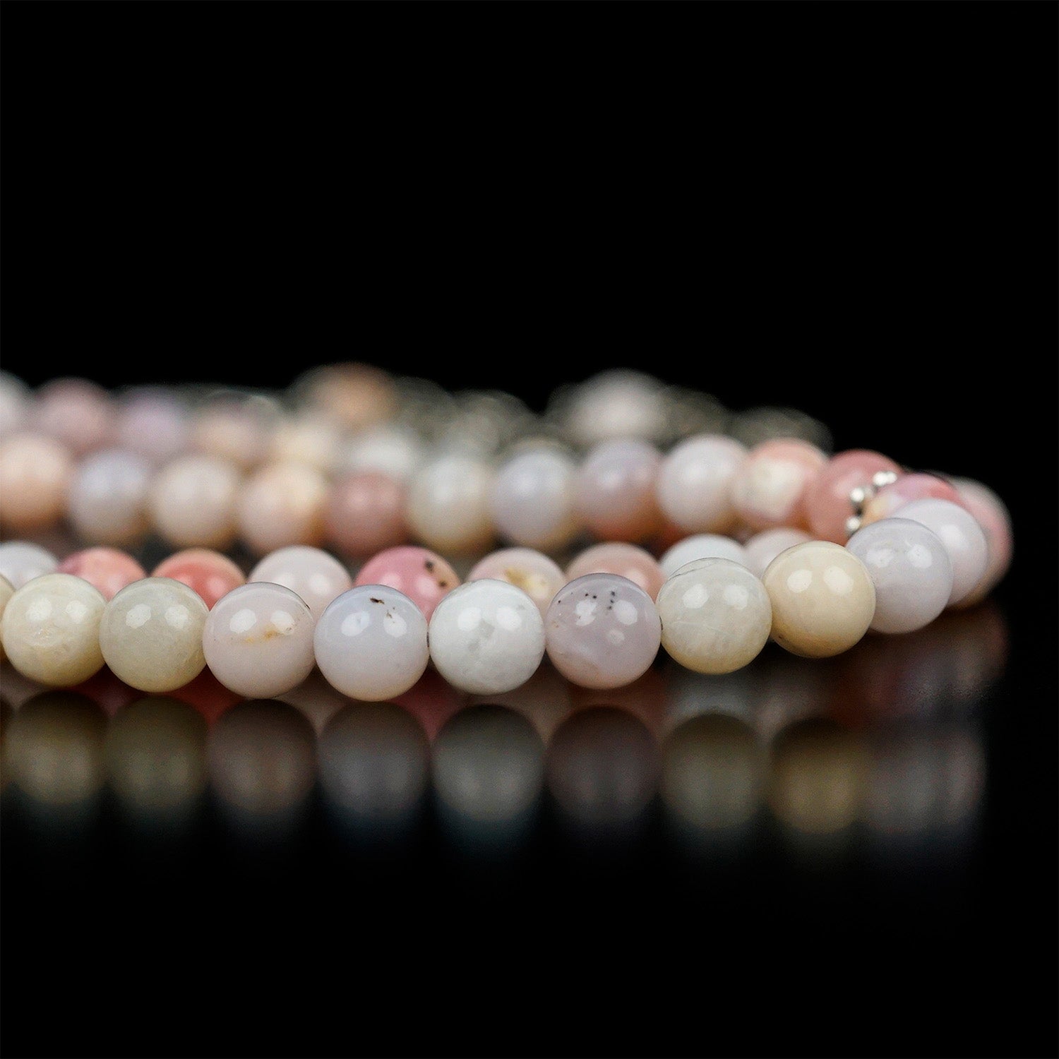 Islamic Prayer Beads - Pastel Pink Opal Stone Dhikr Rosary for Muslim Meditation & Spiritual Healing | Perfect for Daily Worship, Stress Relief & Gift Giving
