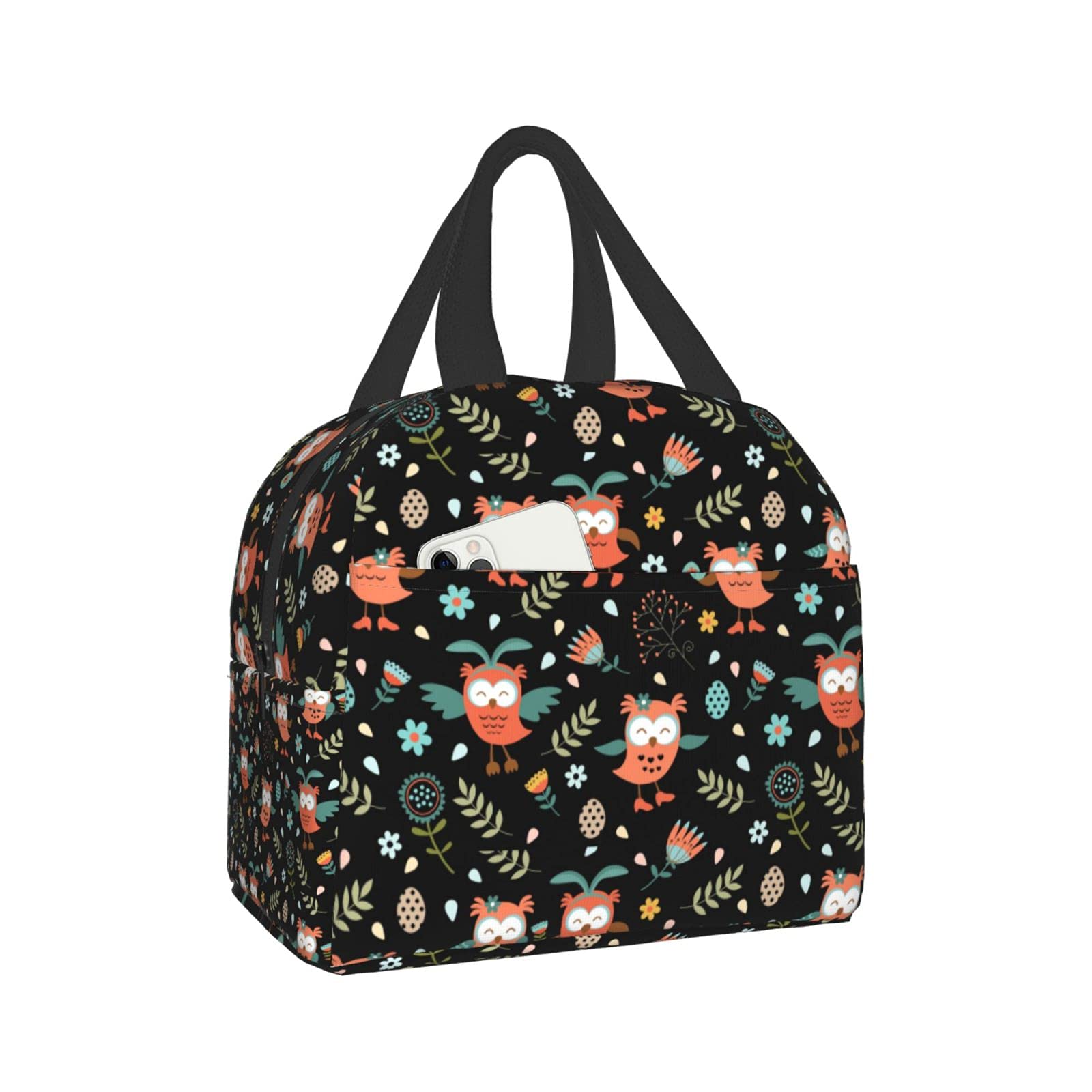 Insulated Owl Portable Lunch Bag - Leakproof Cooler Tote Box for Work, Travel & Picnic | Perfect for Office, School, Camping & Outdoor Activities