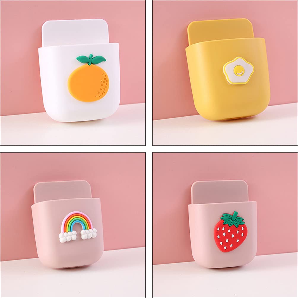 Hemobllo 4-Piece Wall-Mounted Storage Organizer Set - ABS Plastic Shelves & Garbage Bin for Bathroom, Kitchen, Bedroom - Space-Saving Home Organization Solution for Toys, Cosmetics & Small Items
