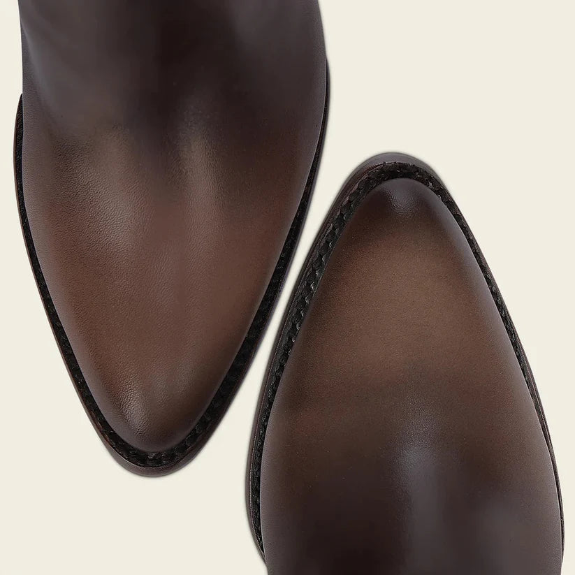 3F0KRS Women's Brown Cowhide Ankle Boots - Stylish & Comfortable Leather Booties for Casual Wear, Office & Date Night Outfits